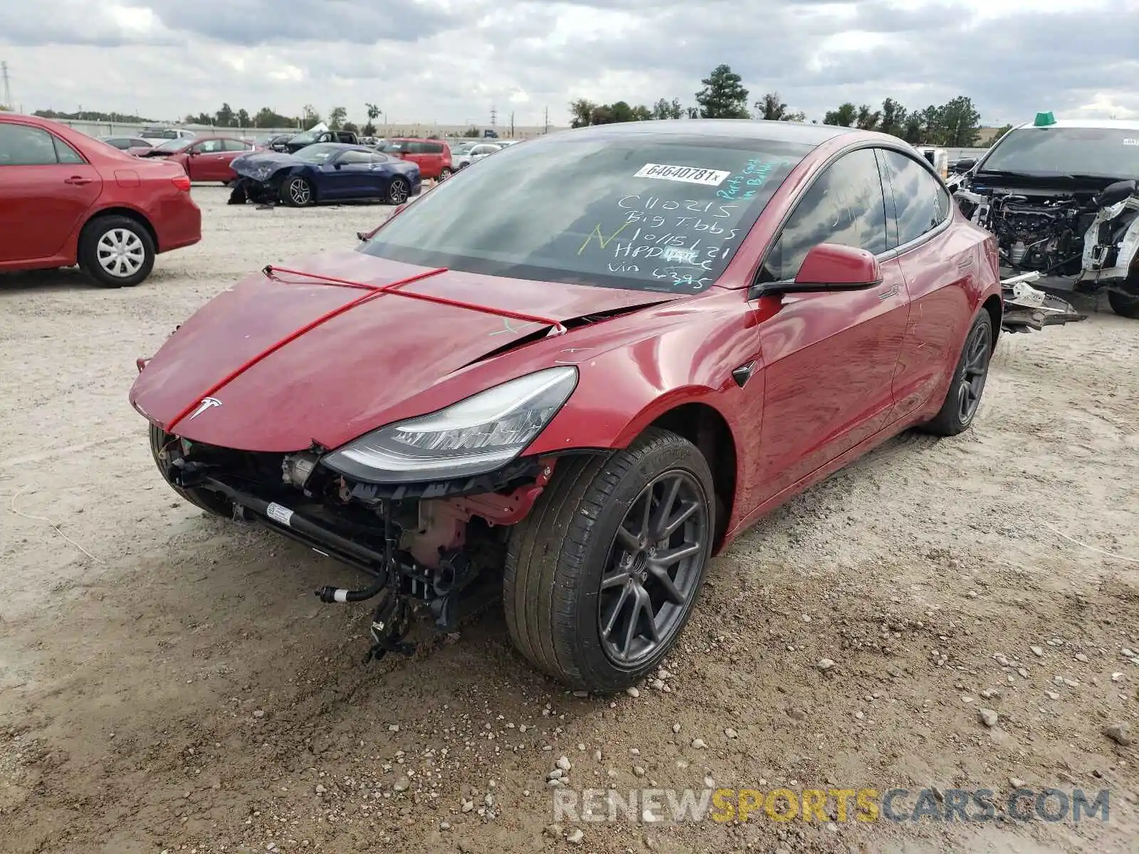 2 Photograph of a damaged car 5YJ3E1EA9KF416395 TESLA MODEL 3 2019