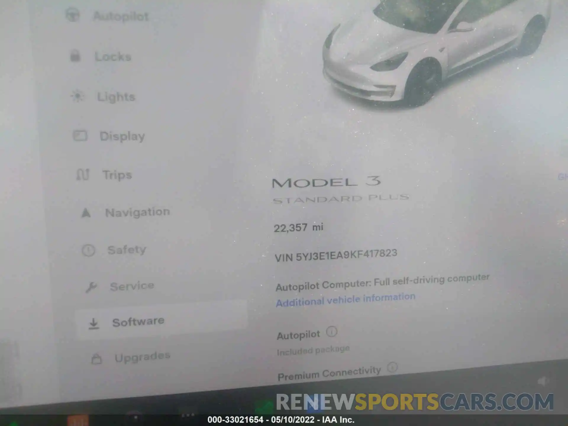 7 Фотография поврежденного автомобиля 5YJ3E1EA9KF417823 TESLA MODEL 3 2019