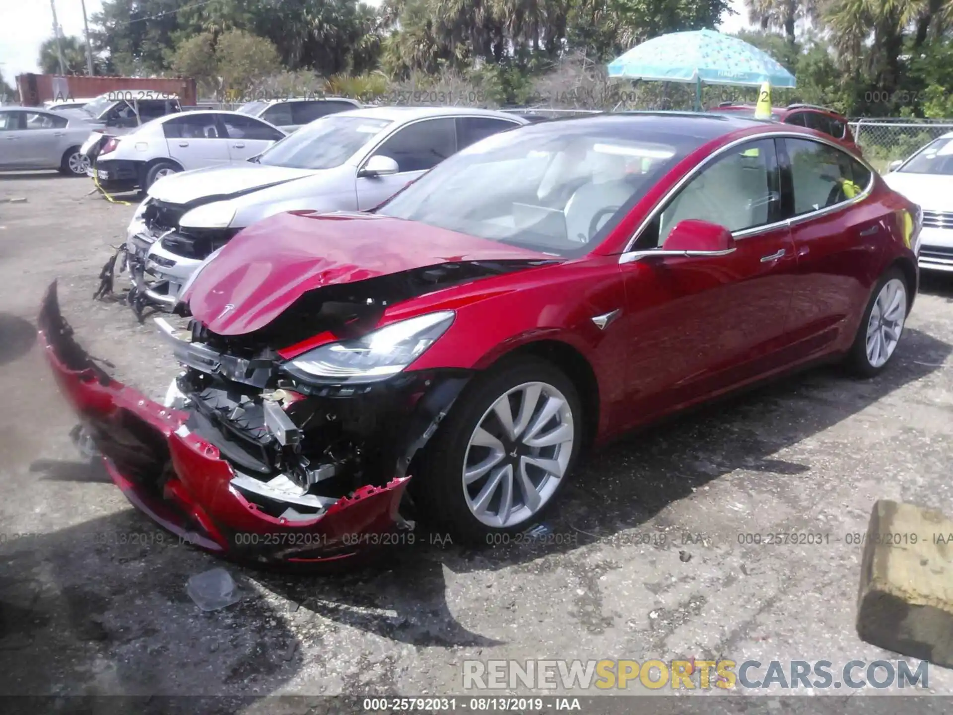 2 Photograph of a damaged car 5YJ3E1EA9KF417854 TESLA MODEL 3 2019