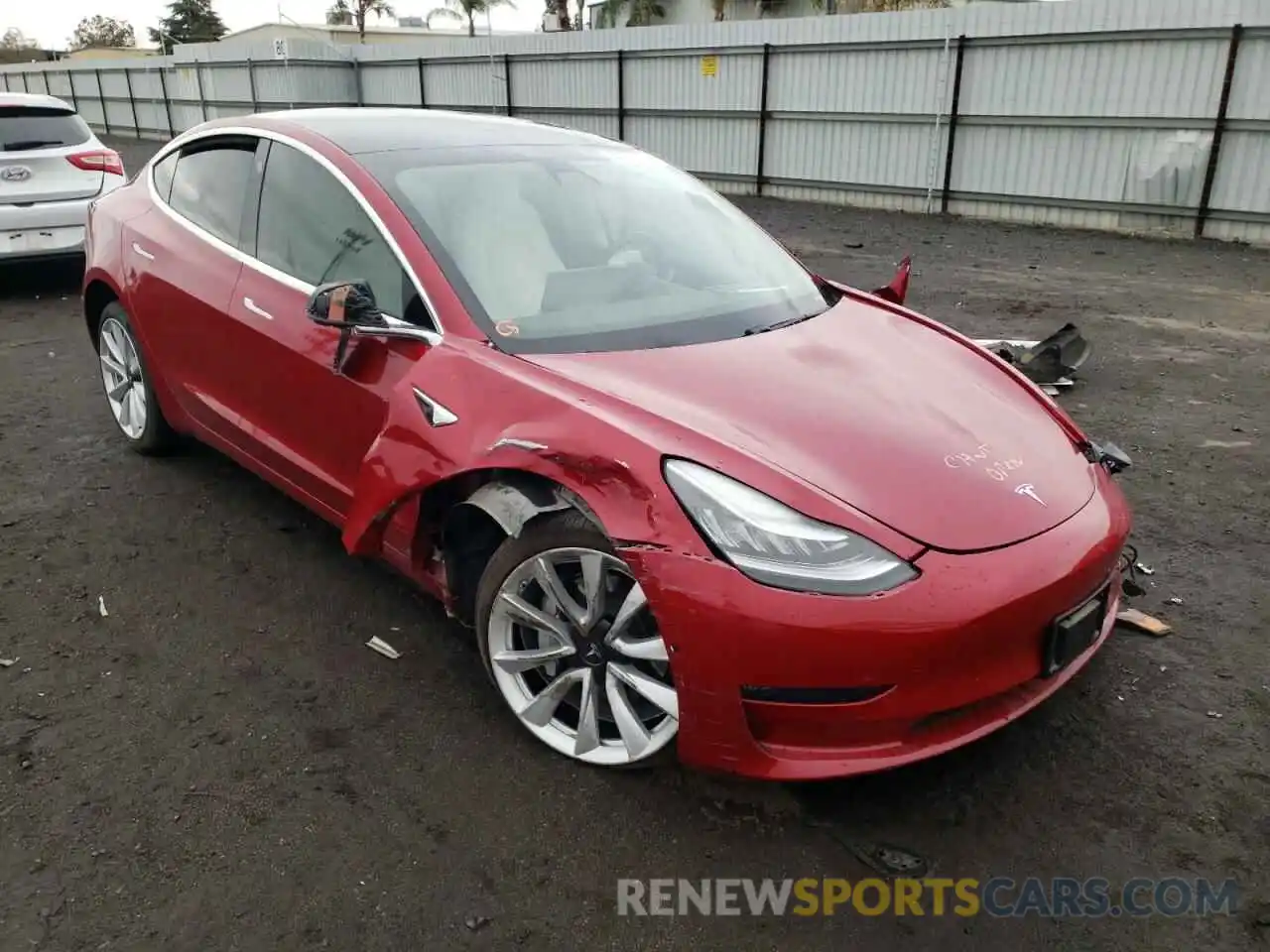 1 Photograph of a damaged car 5YJ3E1EA9KF417868 TESLA MODEL 3 2019