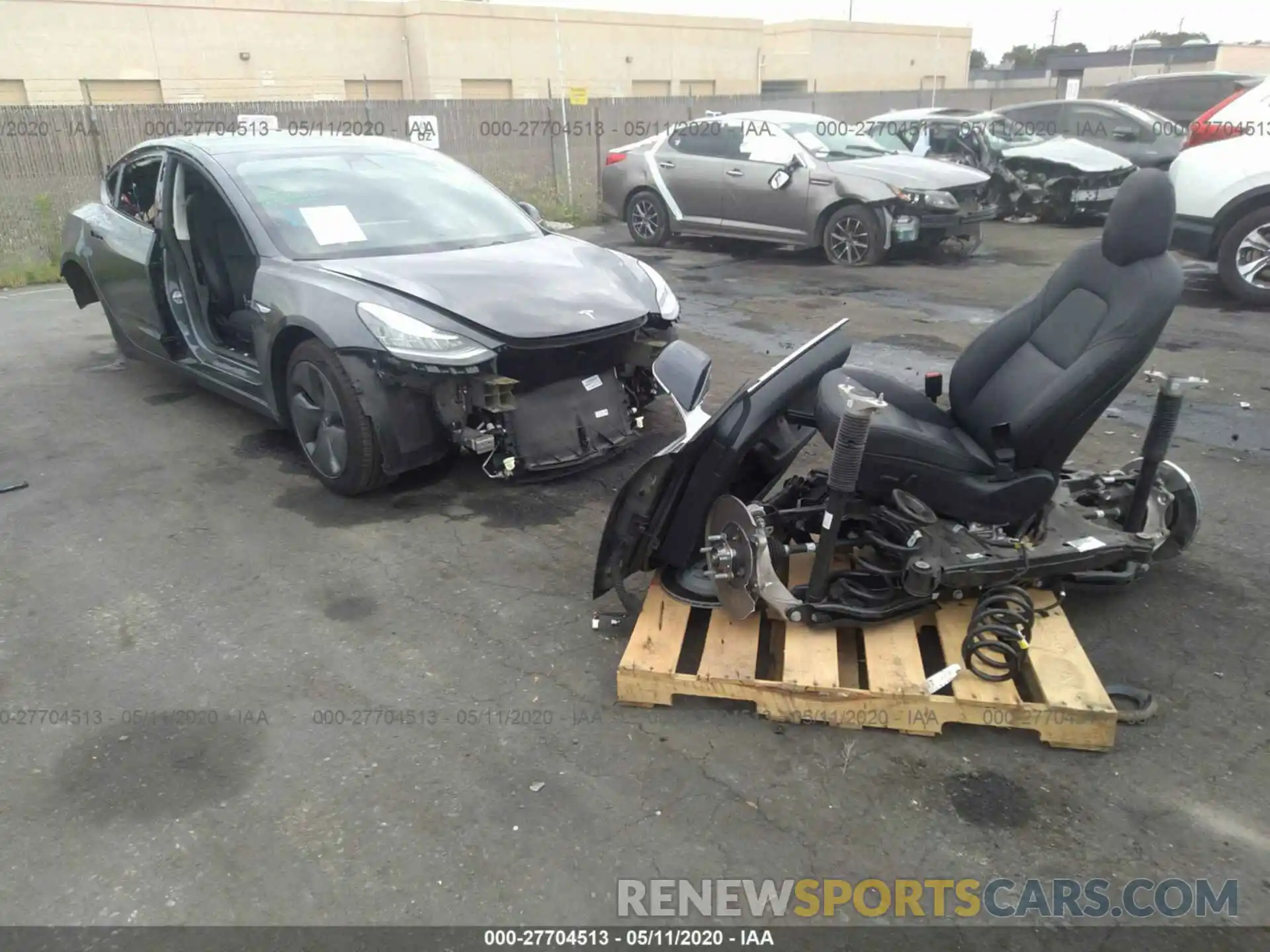 1 Photograph of a damaged car 5YJ3E1EA9KF421161 TESLA MODEL 3 2019