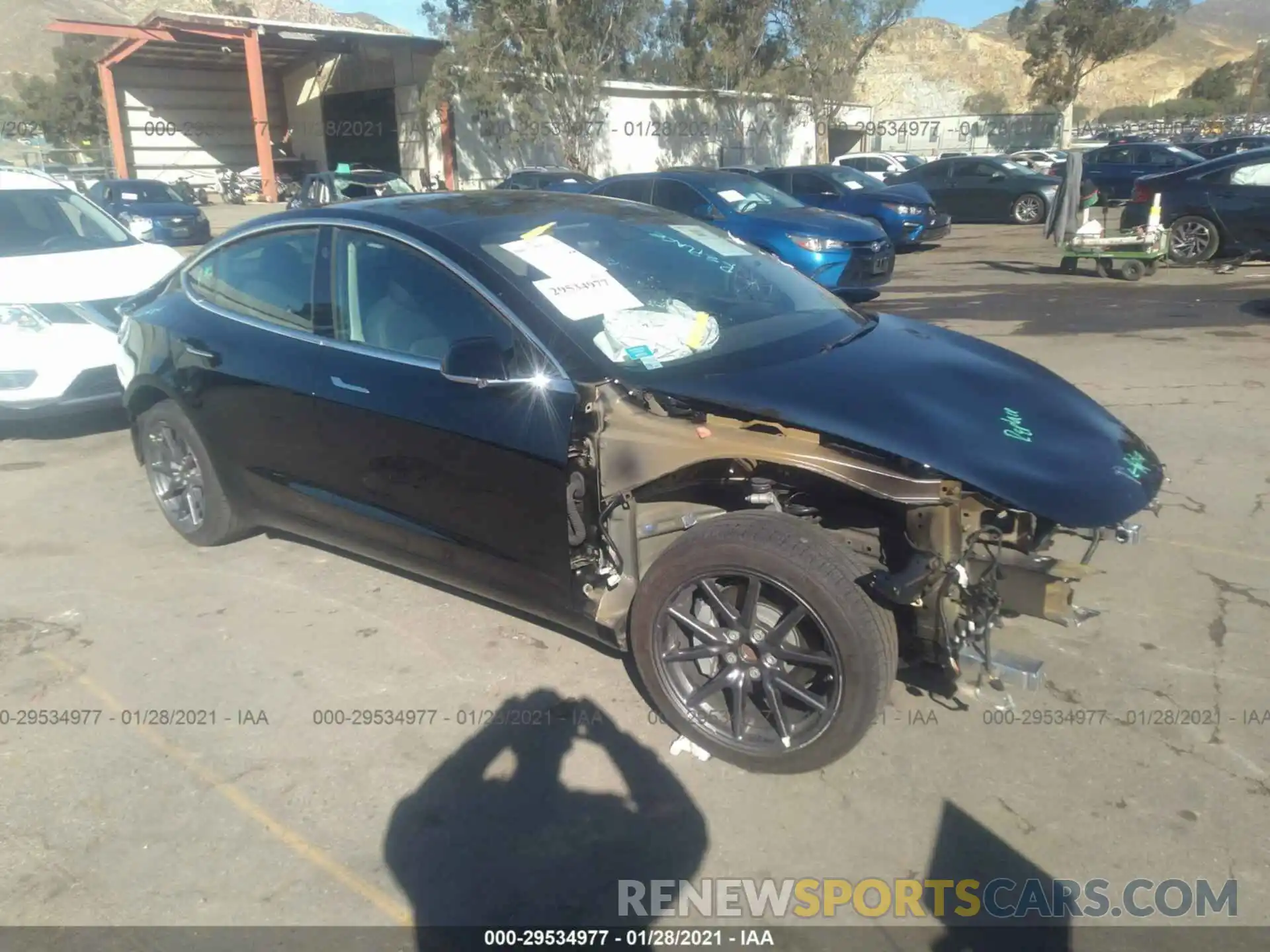 1 Photograph of a damaged car 5YJ3E1EA9KF425758 TESLA MODEL 3 2019