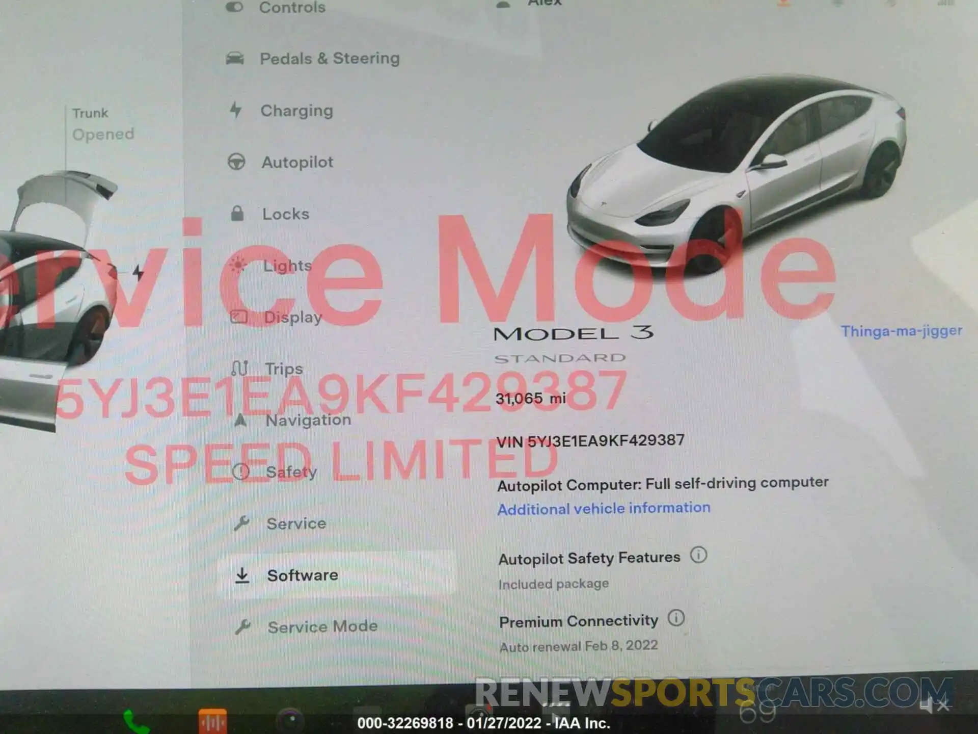 7 Photograph of a damaged car 5YJ3E1EA9KF429387 TESLA MODEL 3 2019