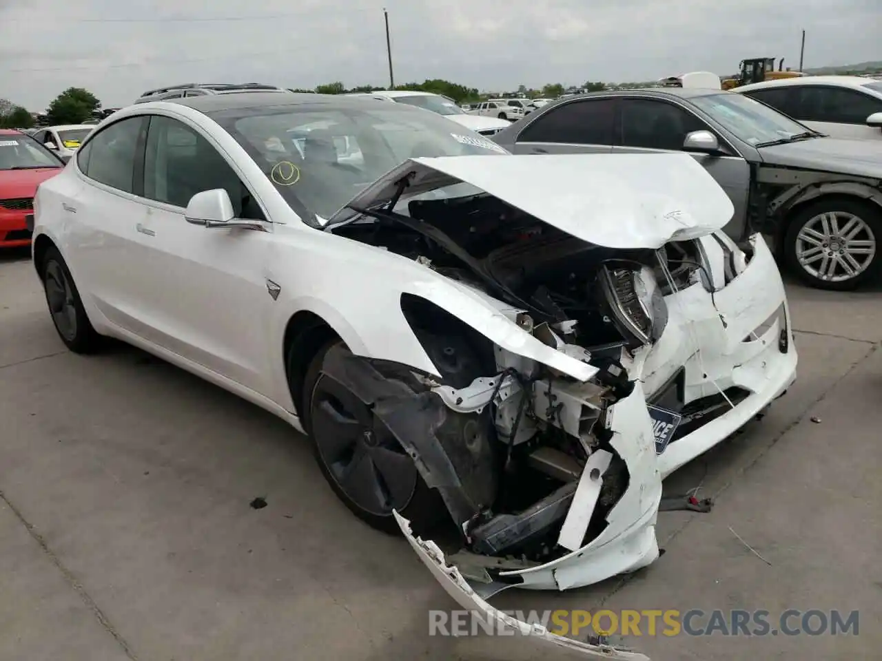 1 Photograph of a damaged car 5YJ3E1EA9KF466830 TESLA MODEL 3 2019