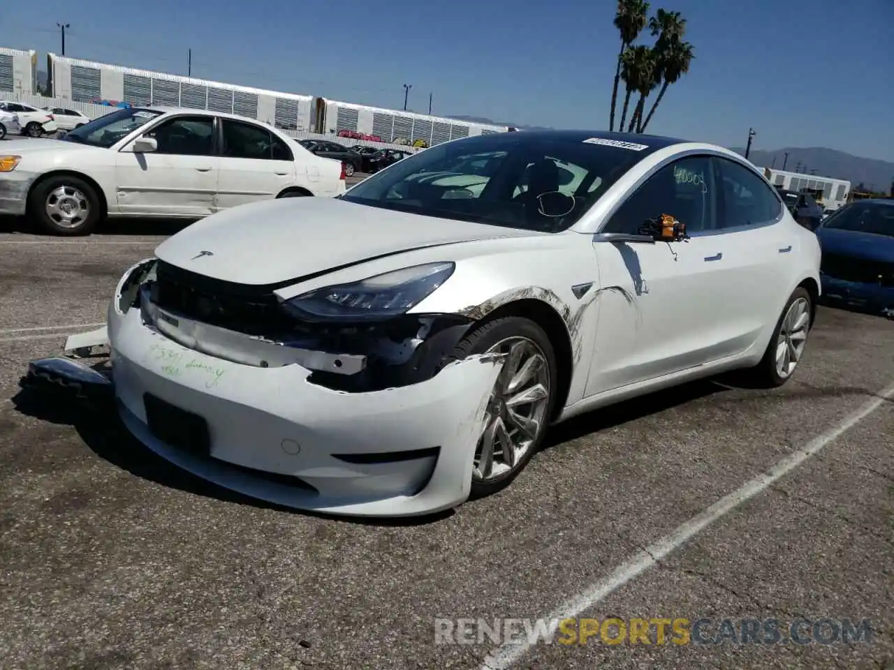 2 Photograph of a damaged car 5YJ3E1EA9KF472496 TESLA MODEL 3 2019