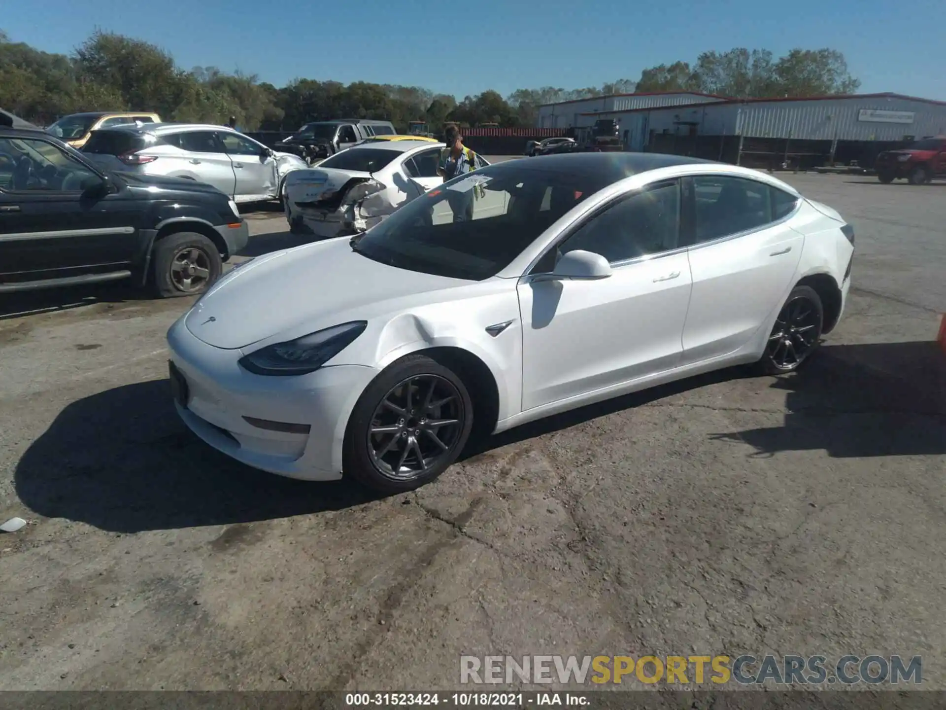 2 Фотография поврежденного автомобиля 5YJ3E1EA9KF482638 TESLA MODEL 3 2019