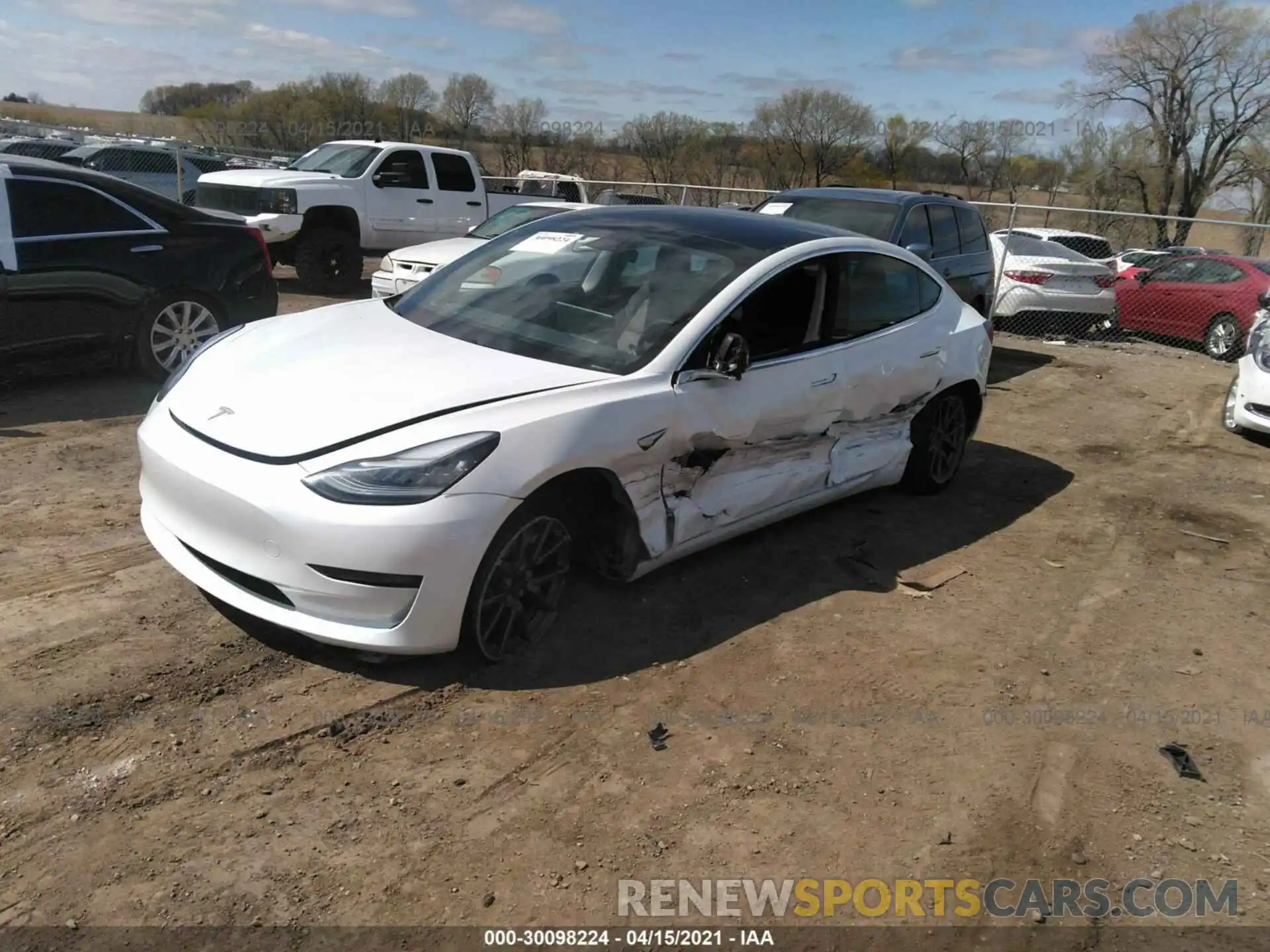 2 Photograph of a damaged car 5YJ3E1EA9KF484051 TESLA MODEL 3 2019