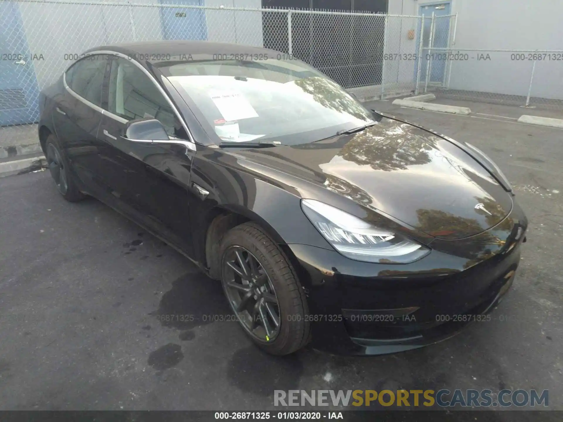 1 Фотография поврежденного автомобиля 5YJ3E1EA9KF485734 TESLA MODEL 3 2019