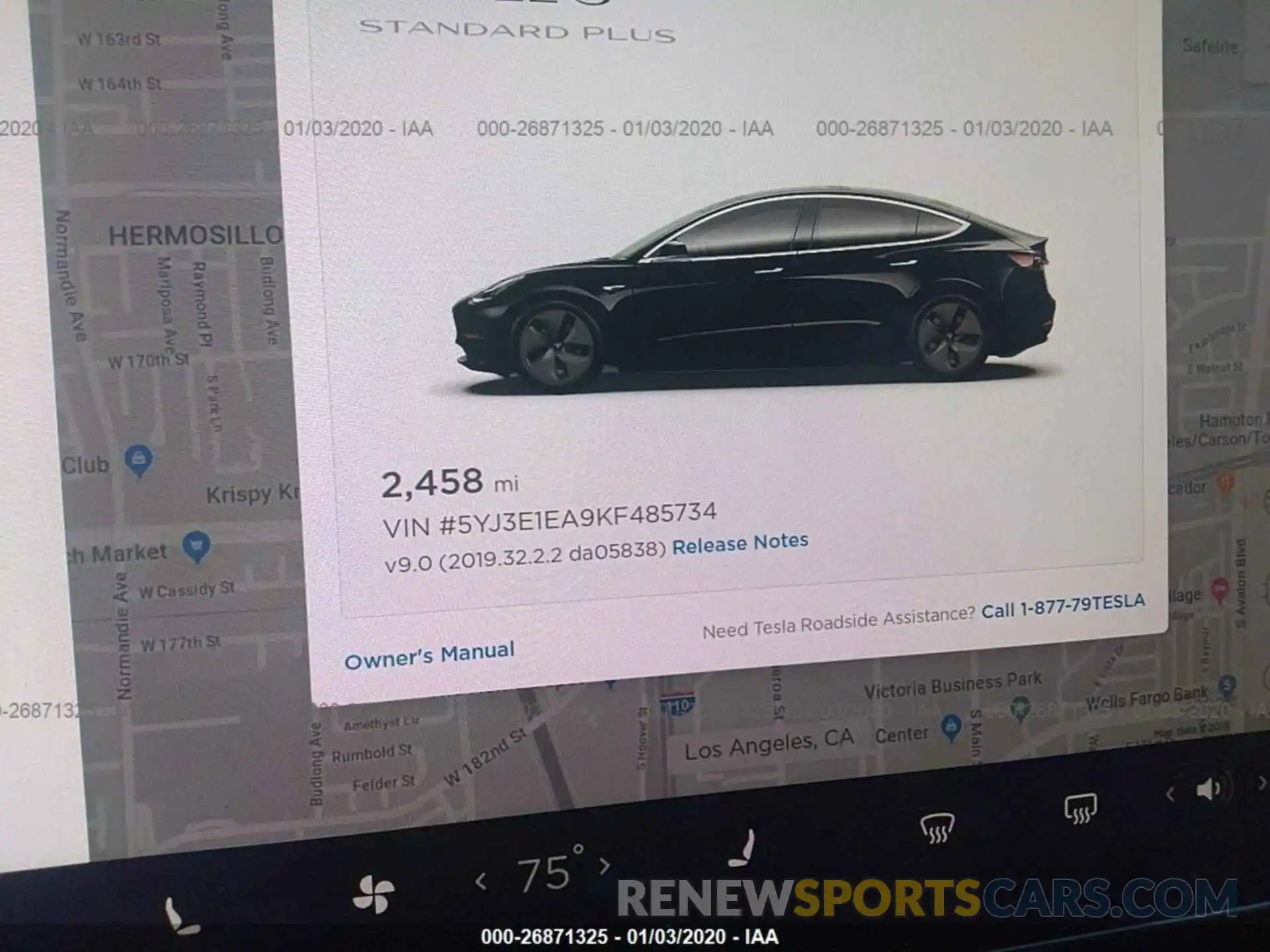 7 Photograph of a damaged car 5YJ3E1EA9KF485734 TESLA MODEL 3 2019