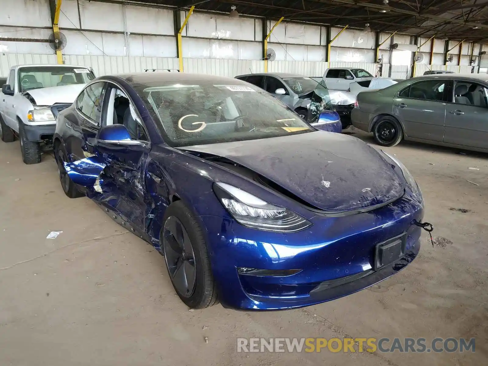 1 Photograph of a damaged car 5YJ3E1EAXKF190464 TESLA MODEL 3 2019