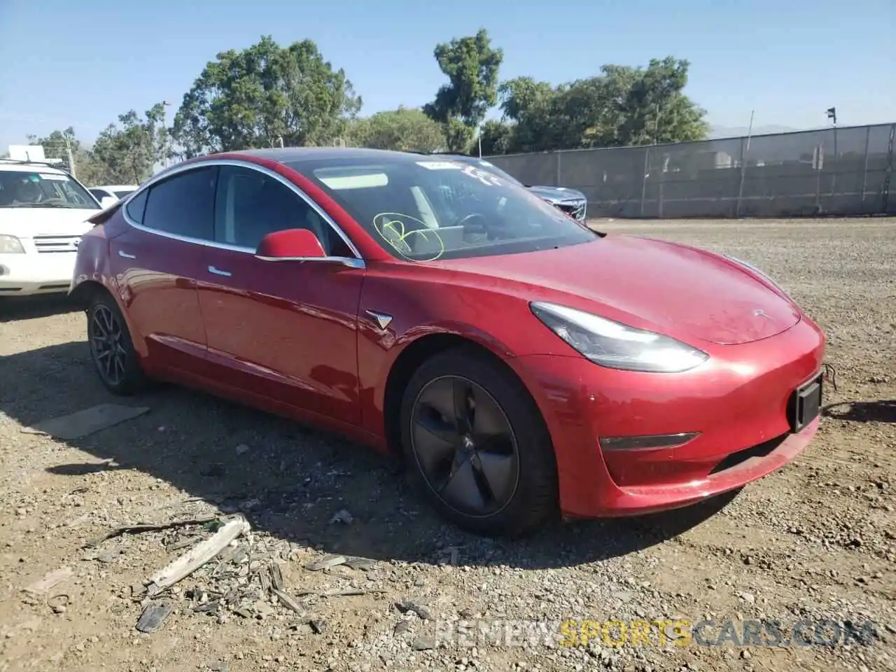 1 Photograph of a damaged car 5YJ3E1EAXKF190741 TESLA MODEL 3 2019