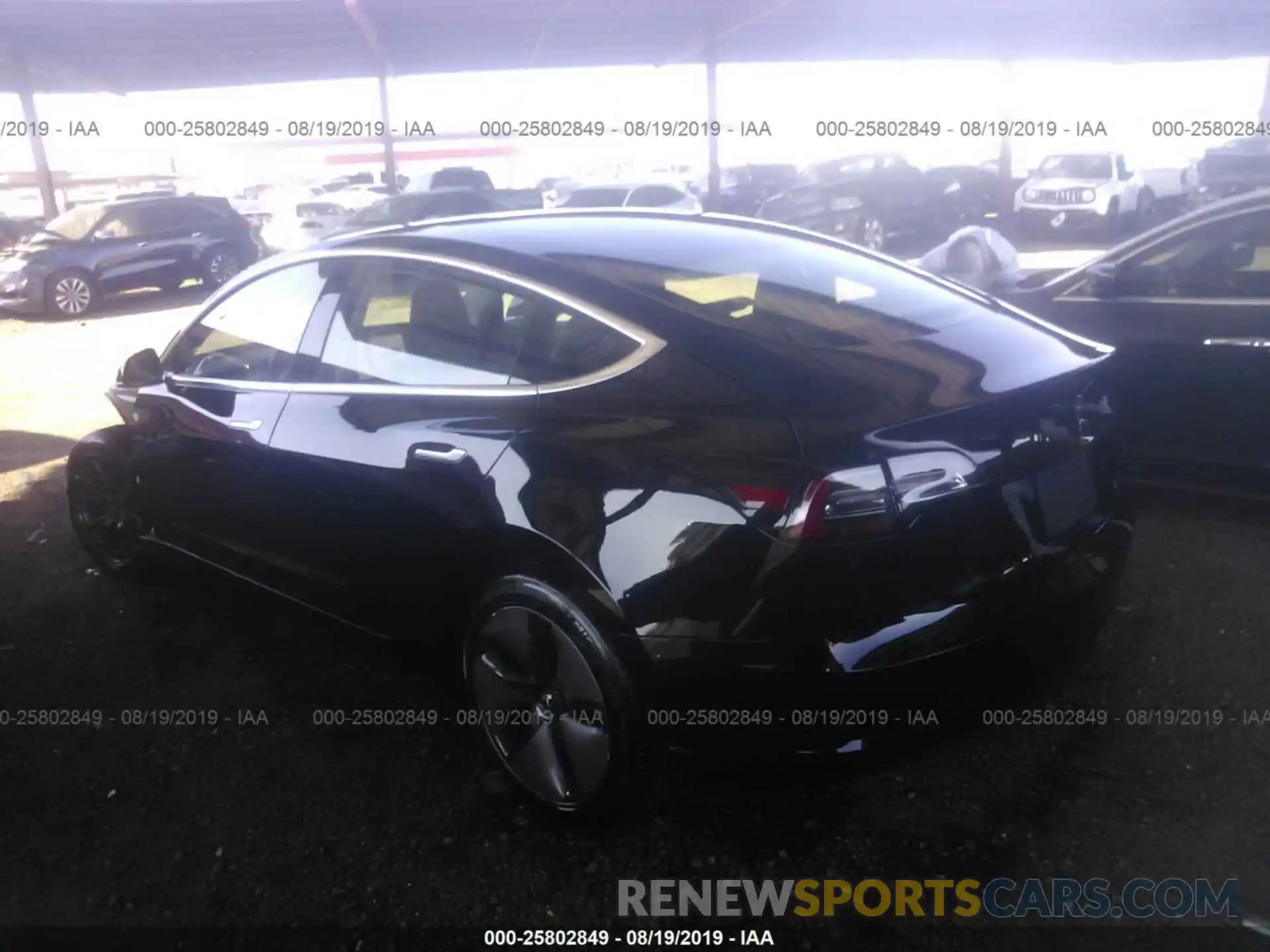 3 Photograph of a damaged car 5YJ3E1EAXKF193042 TESLA MODEL 3 2019