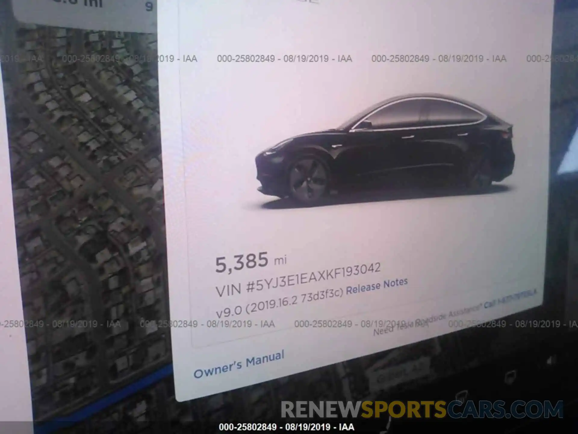 7 Photograph of a damaged car 5YJ3E1EAXKF193042 TESLA MODEL 3 2019