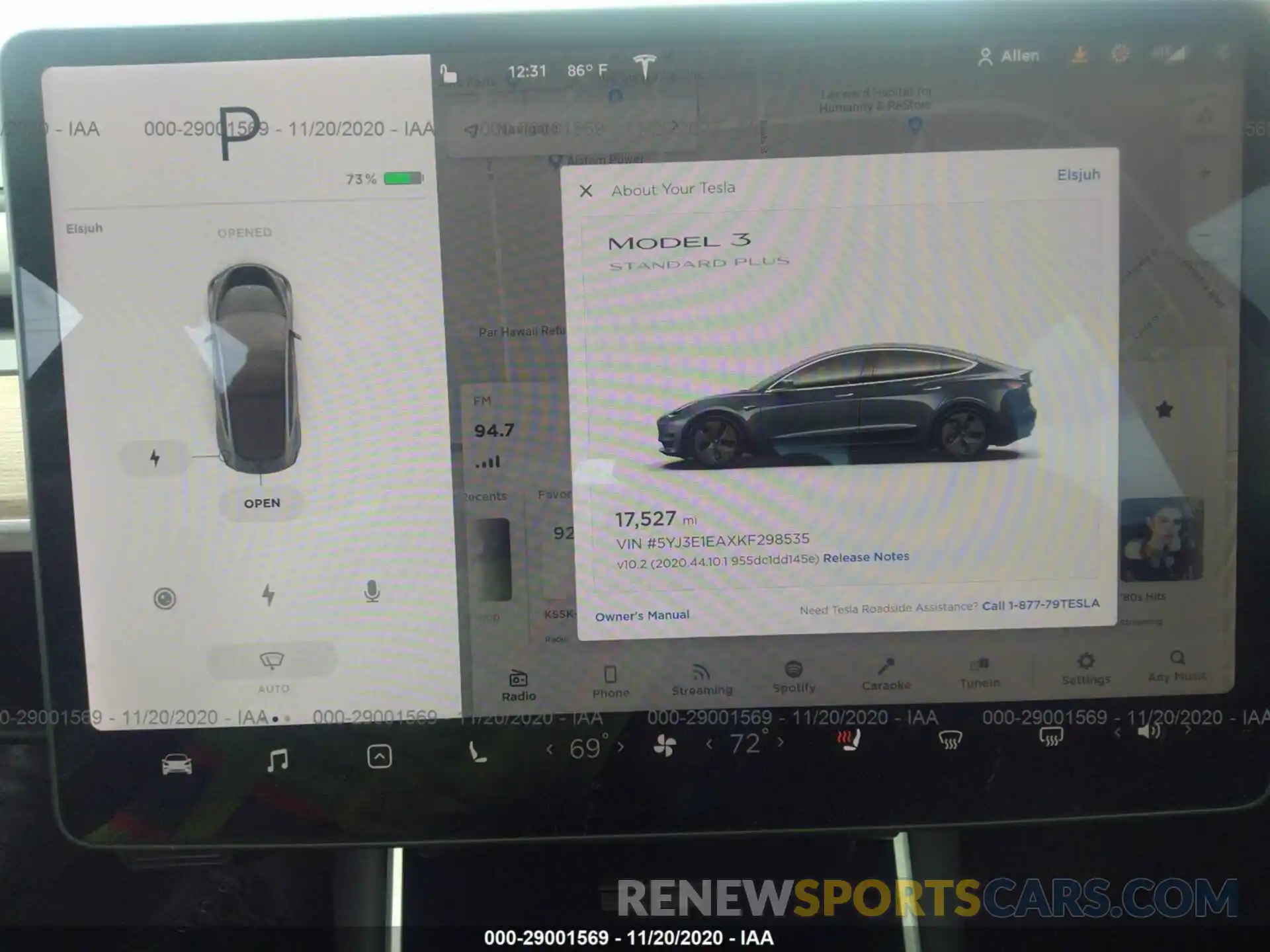 7 Photograph of a damaged car 5YJ3E1EAXKF298535 TESLA MODEL 3 2019