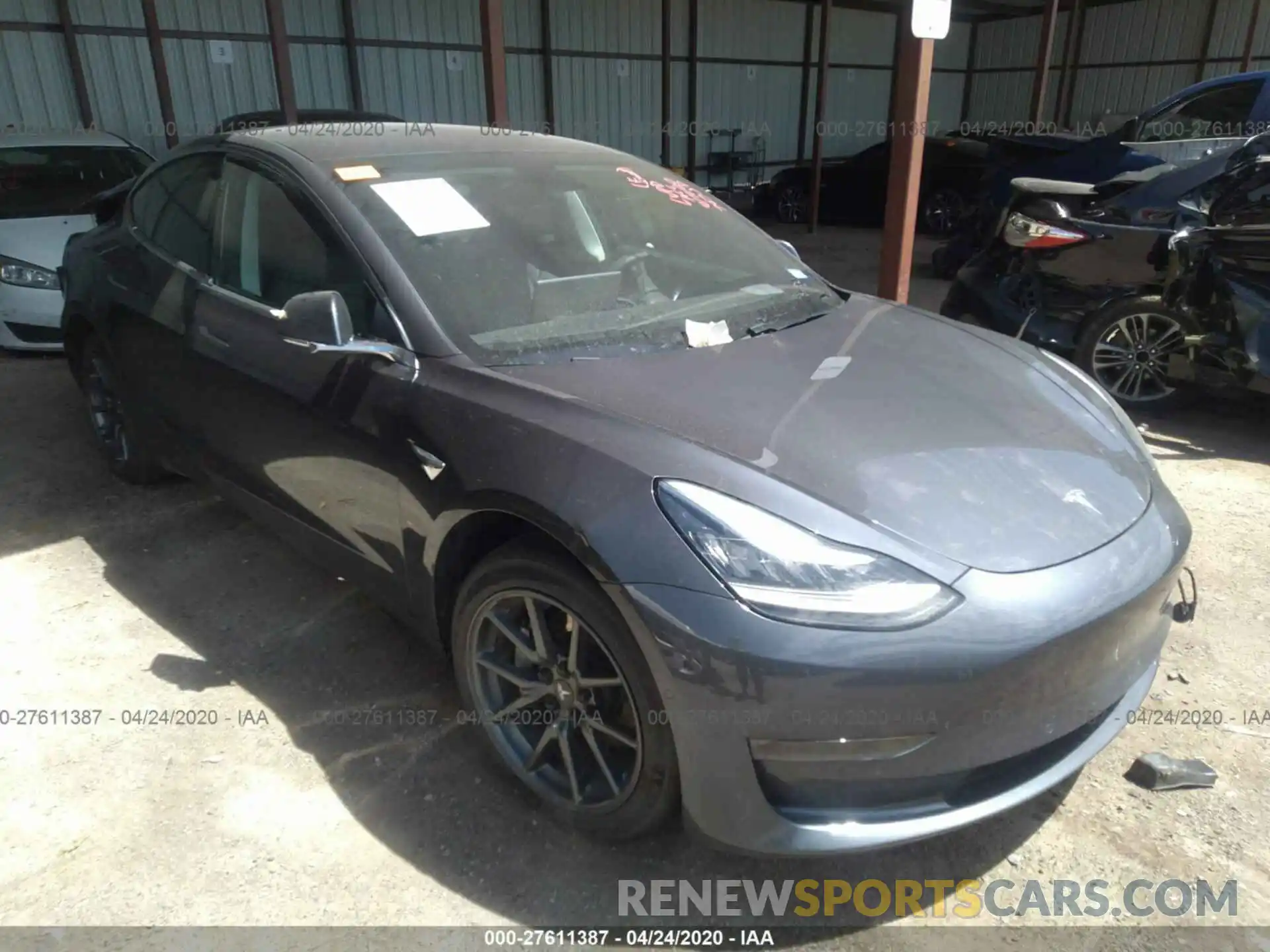 1 Photograph of a damaged car 5YJ3E1EAXKF298695 TESLA MODEL 3 2019