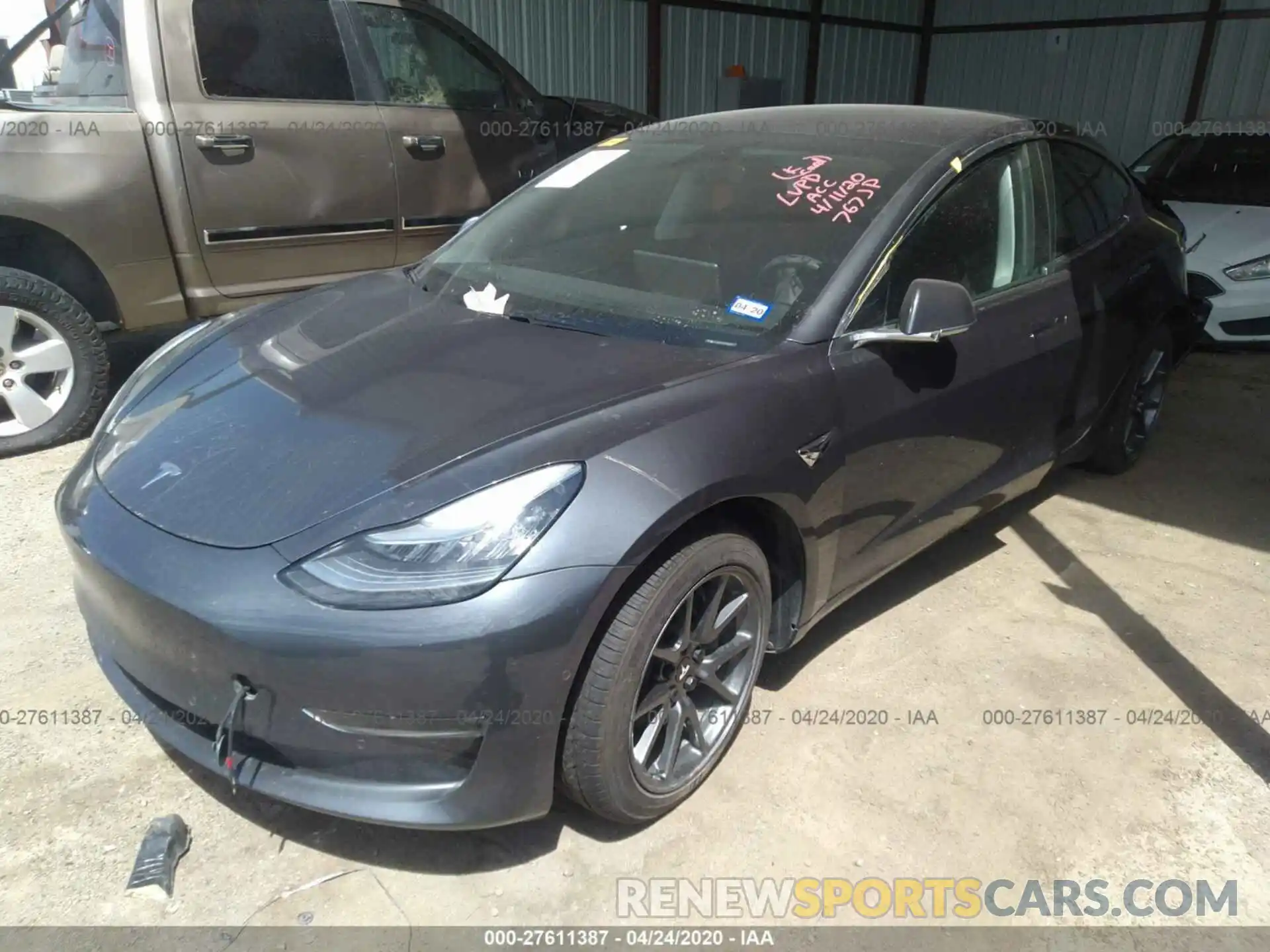 2 Photograph of a damaged car 5YJ3E1EAXKF298695 TESLA MODEL 3 2019