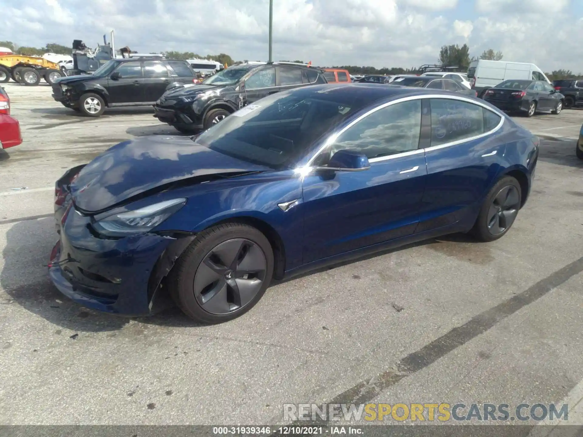 2 Photograph of a damaged car 5YJ3E1EAXKF299362 TESLA MODEL 3 2019