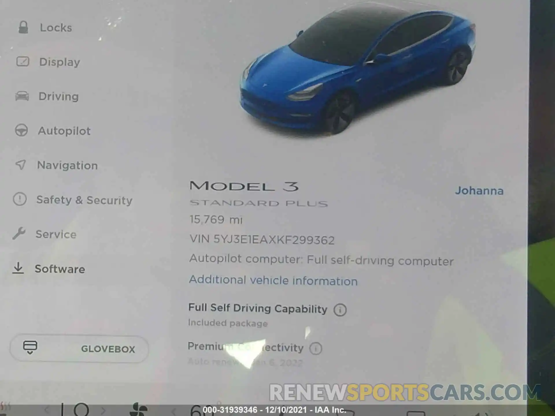 7 Photograph of a damaged car 5YJ3E1EAXKF299362 TESLA MODEL 3 2019