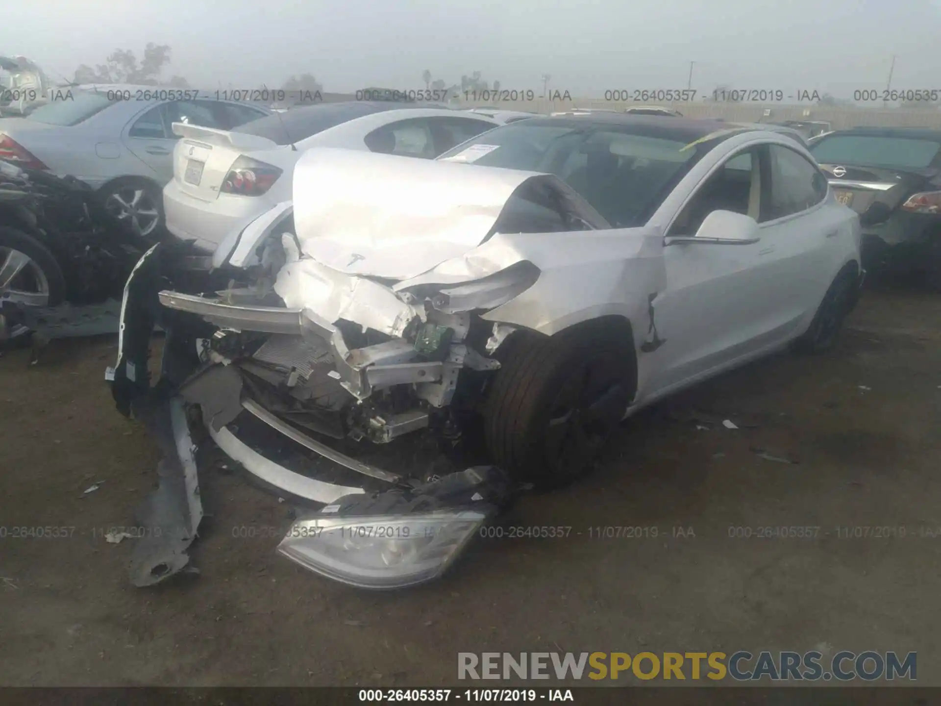 2 Photograph of a damaged car 5YJ3E1EAXKF299930 TESLA MODEL 3 2019