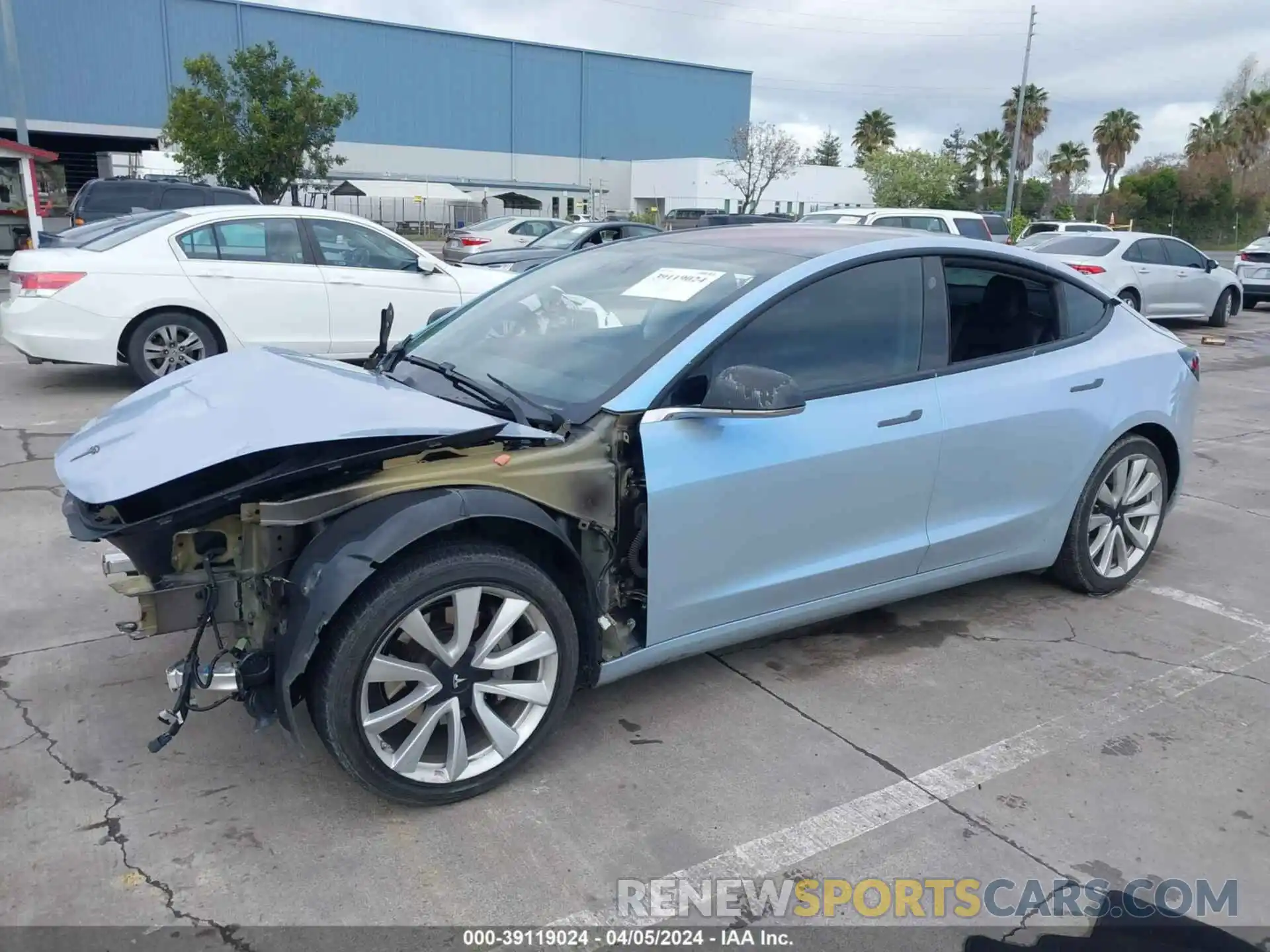 2 Photograph of a damaged car 5YJ3E1EAXKF300381 TESLA MODEL 3 2019