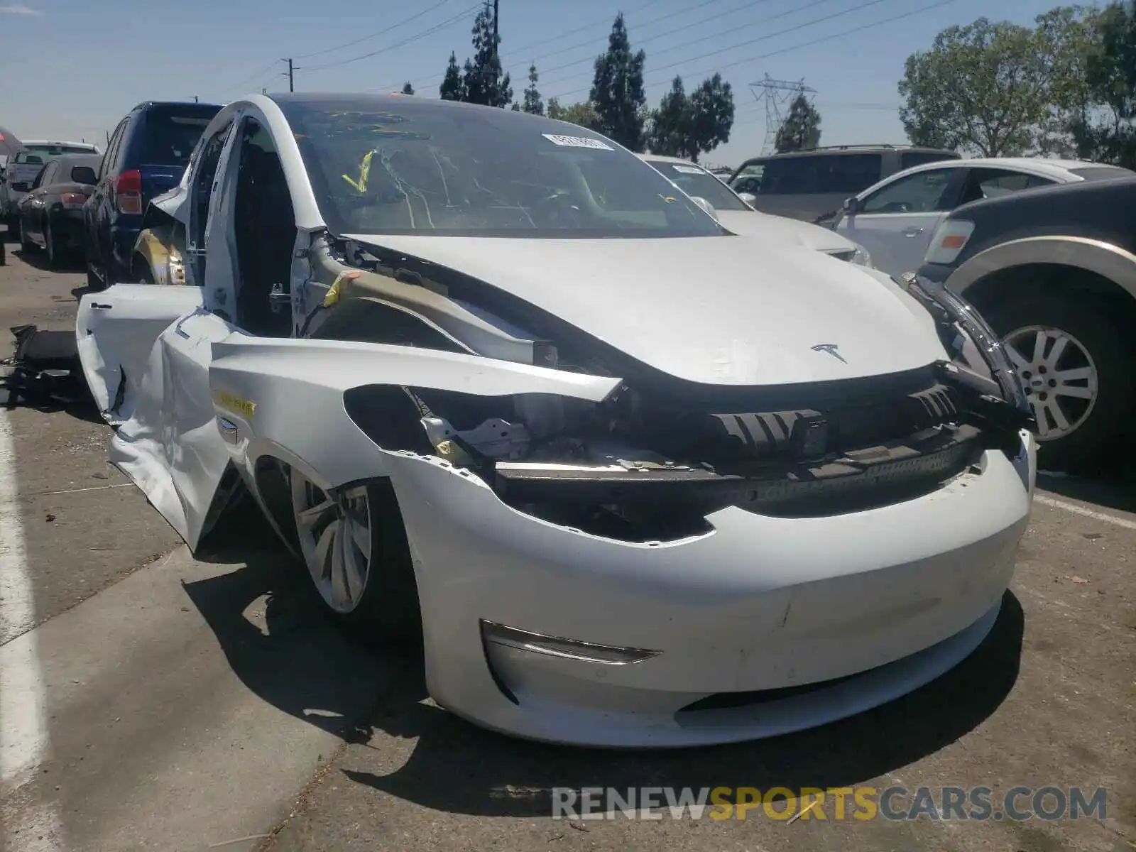 1 Photograph of a damaged car 5YJ3E1EAXKF301515 TESLA MODEL 3 2019