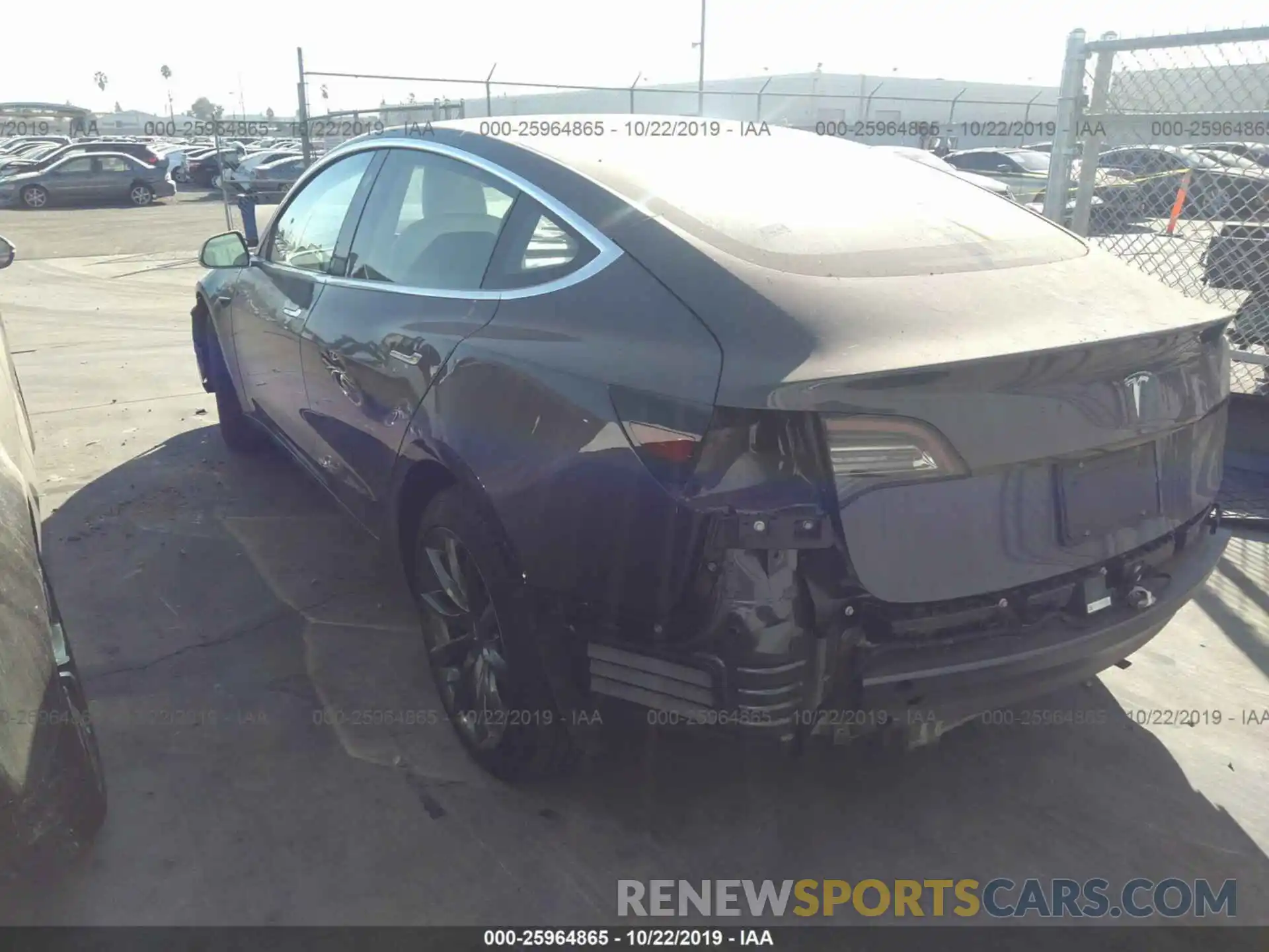 3 Photograph of a damaged car 5YJ3E1EAXKF302163 TESLA MODEL 3 2019