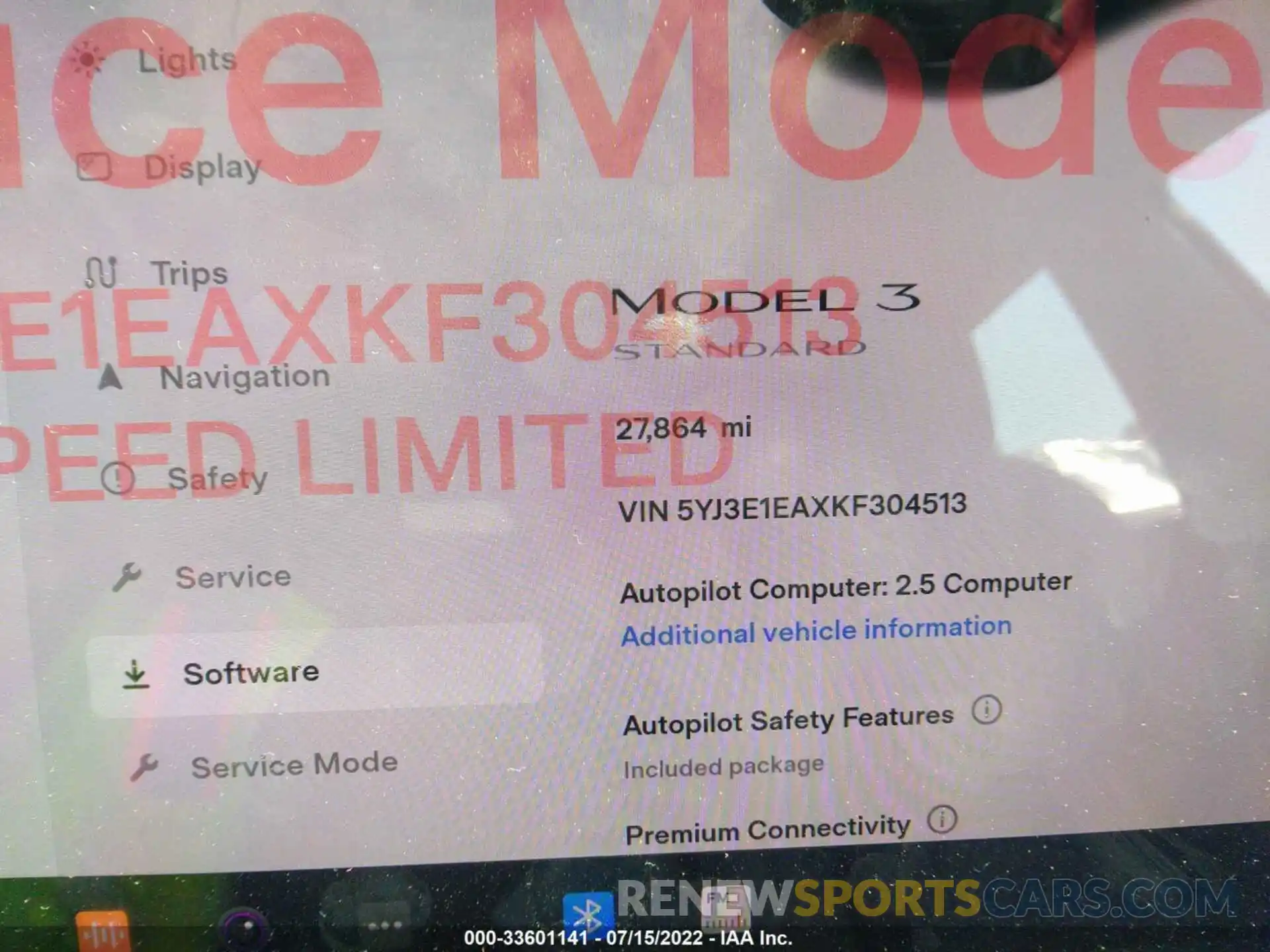 7 Photograph of a damaged car 5YJ3E1EAXKF304513 TESLA MODEL 3 2019