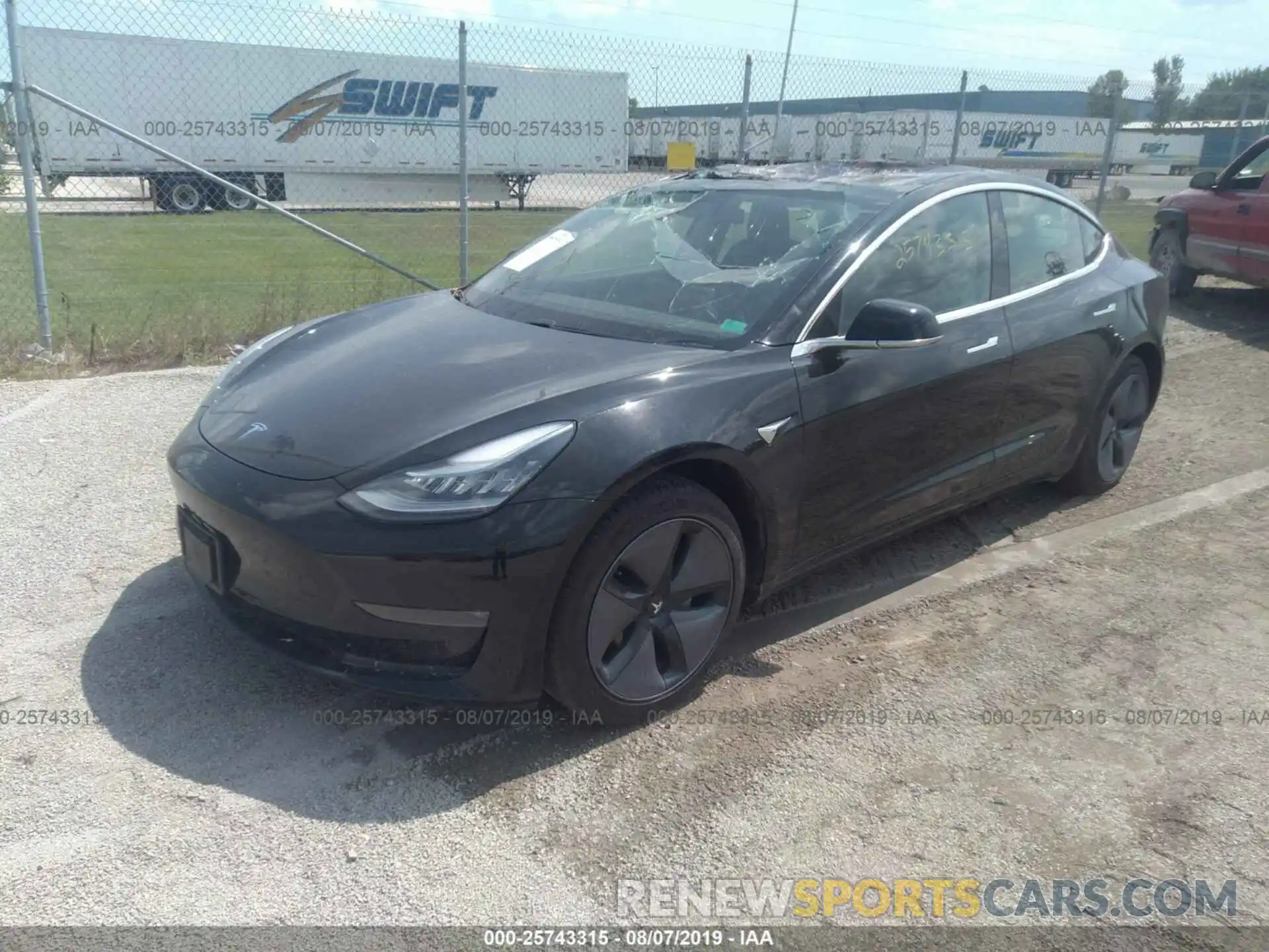 2 Photograph of a damaged car 5YJ3E1EAXKF304558 TESLA MODEL 3 2019