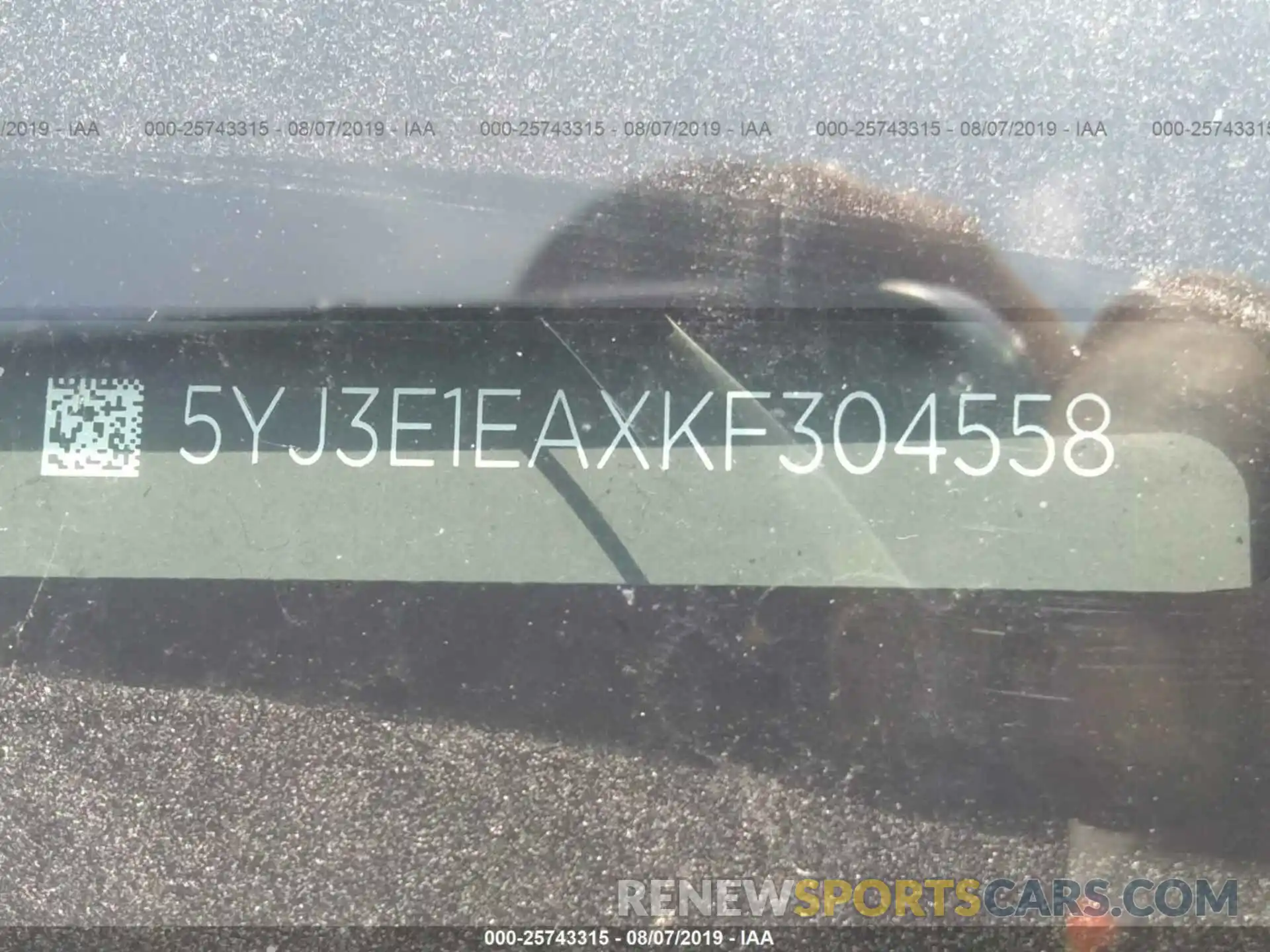 9 Photograph of a damaged car 5YJ3E1EAXKF304558 TESLA MODEL 3 2019