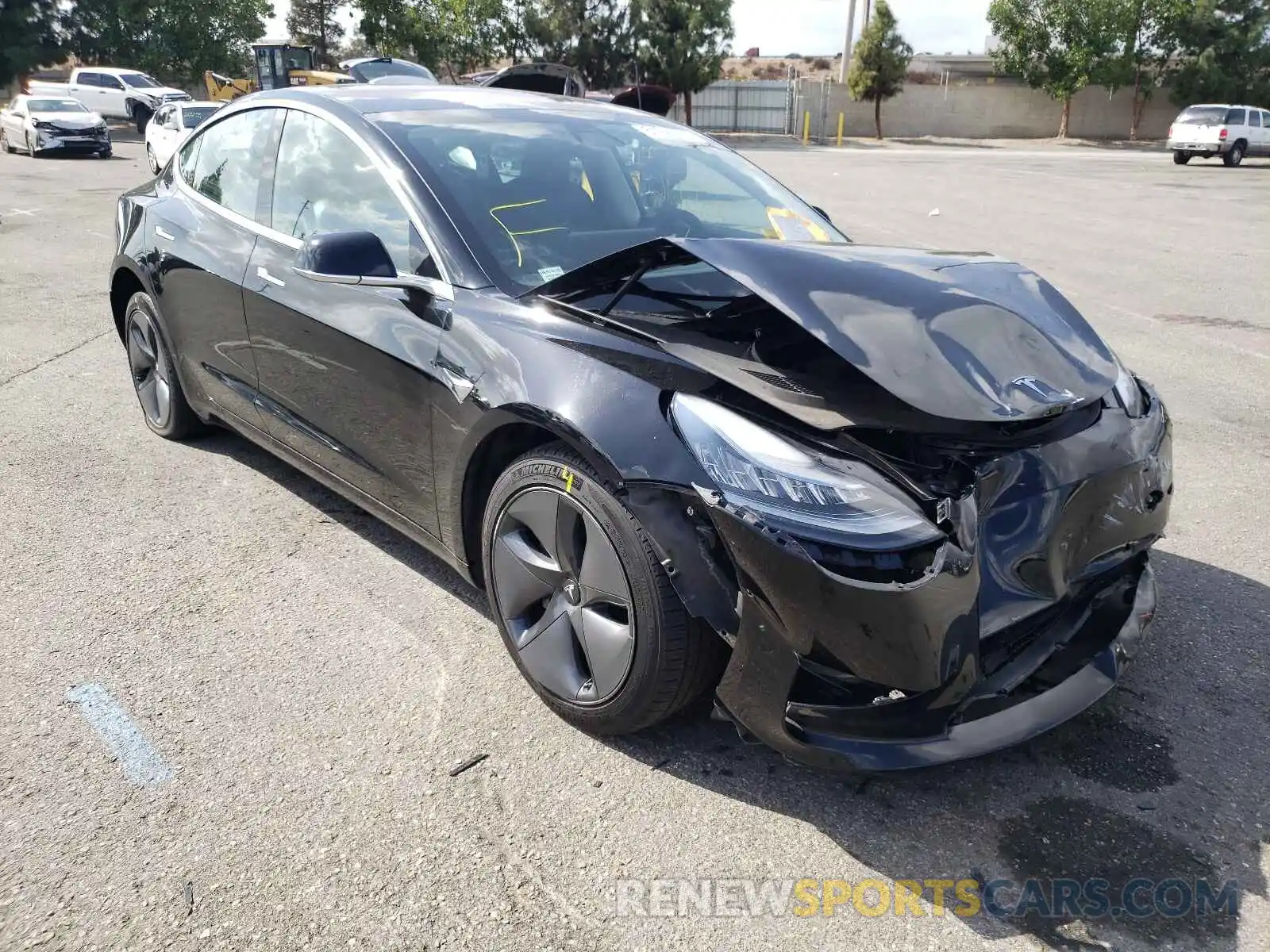 1 Photograph of a damaged car 5YJ3E1EAXKF304804 TESLA MODEL 3 2019