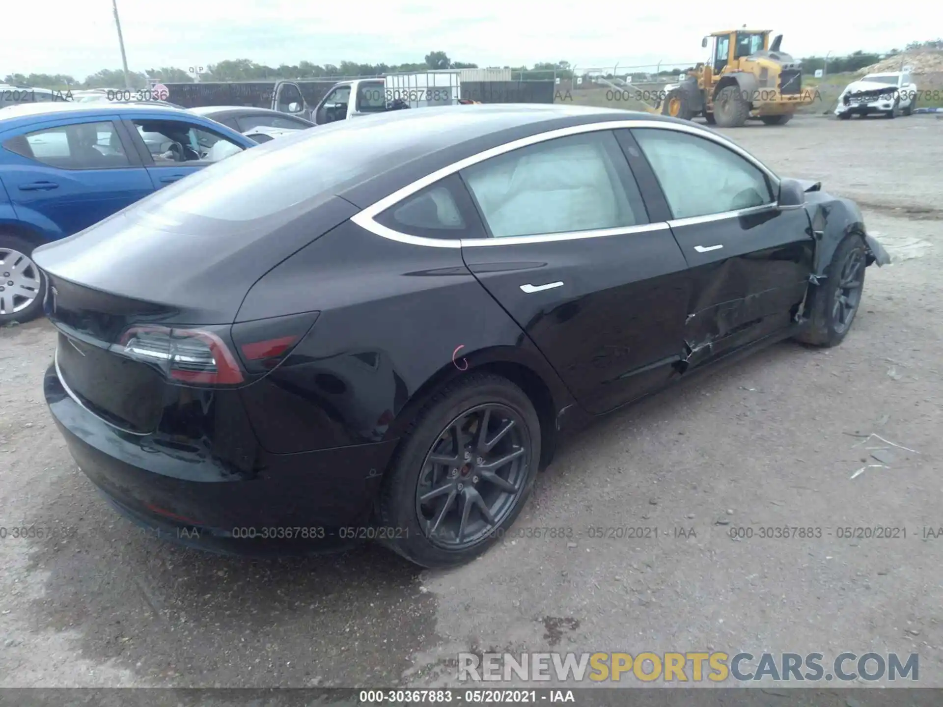 4 Фотография поврежденного автомобиля 5YJ3E1EAXKF305225 TESLA MODEL 3 2019