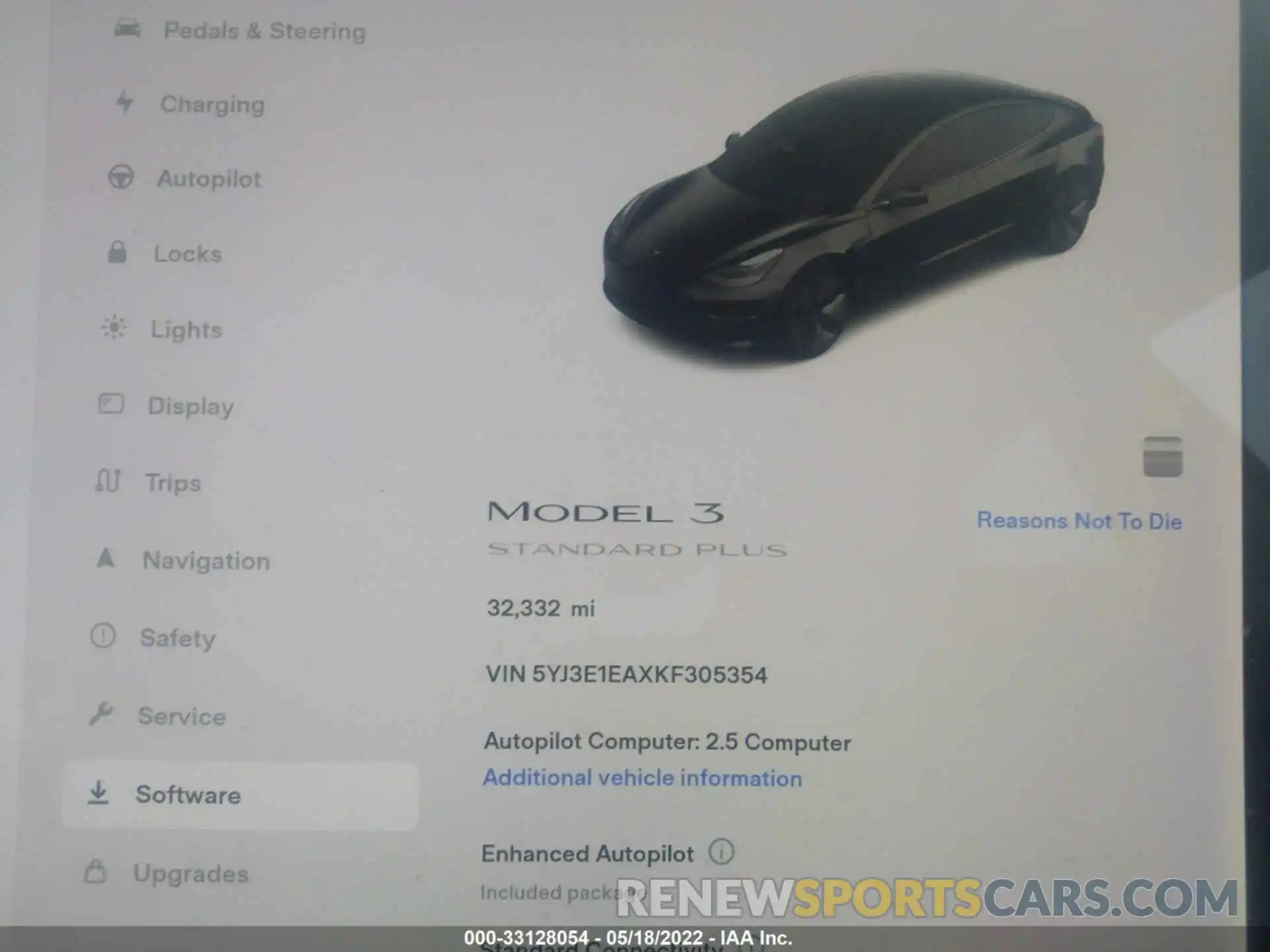 7 Photograph of a damaged car 5YJ3E1EAXKF305354 TESLA MODEL 3 2019