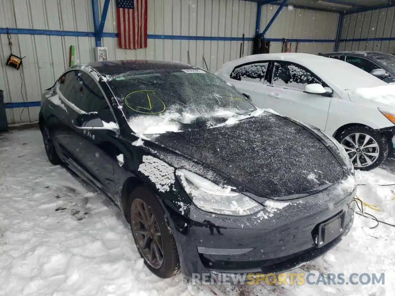 1 Photograph of a damaged car 5YJ3E1EAXKF306309 TESLA MODEL 3 2019