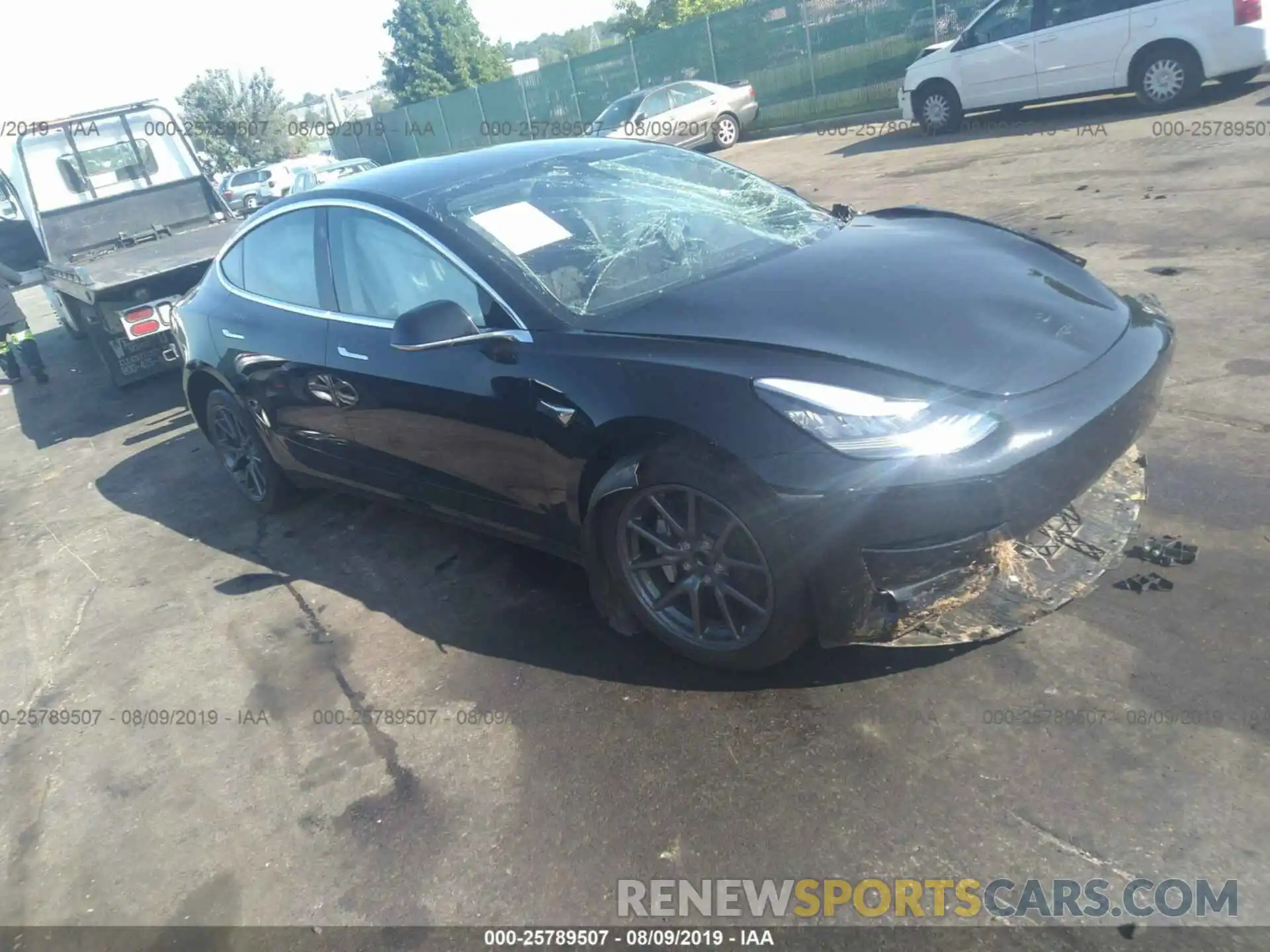 1 Photograph of a damaged car 5YJ3E1EAXKF306617 TESLA MODEL 3 2019