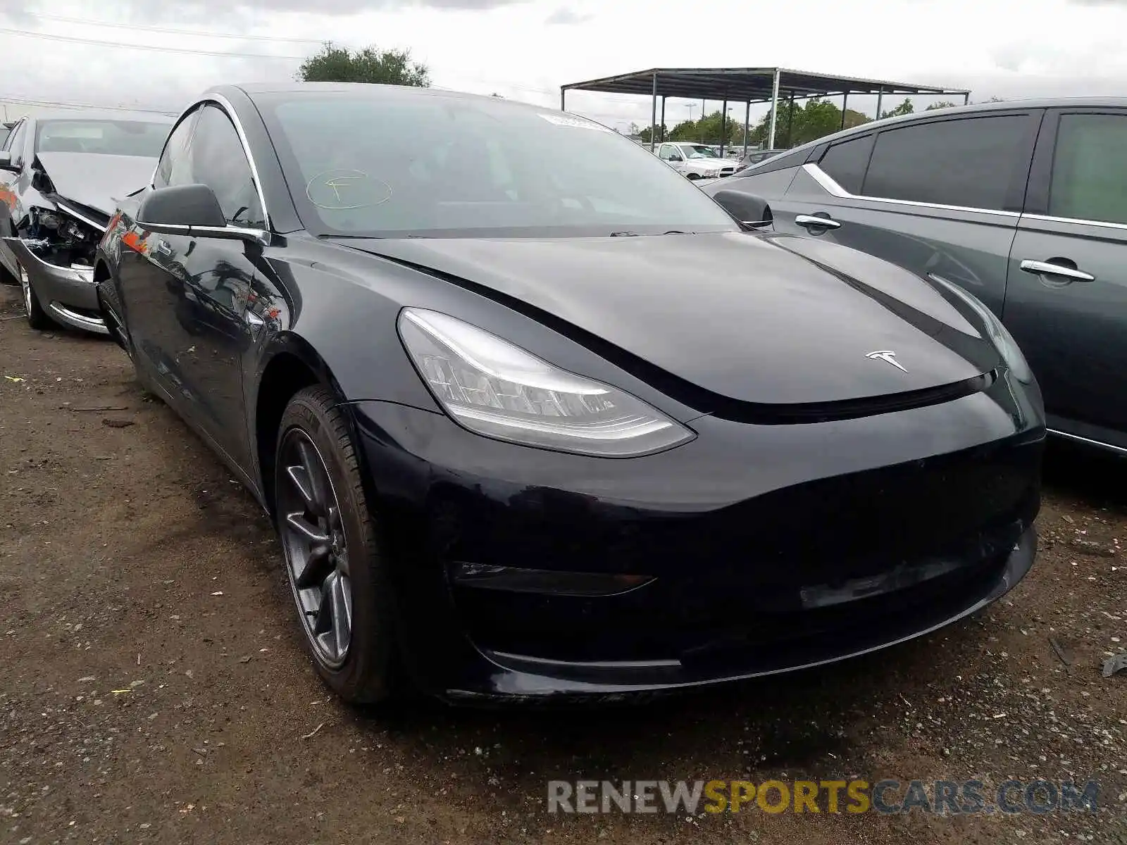 1 Photograph of a damaged car 5YJ3E1EAXKF306858 TESLA MODEL 3 2019