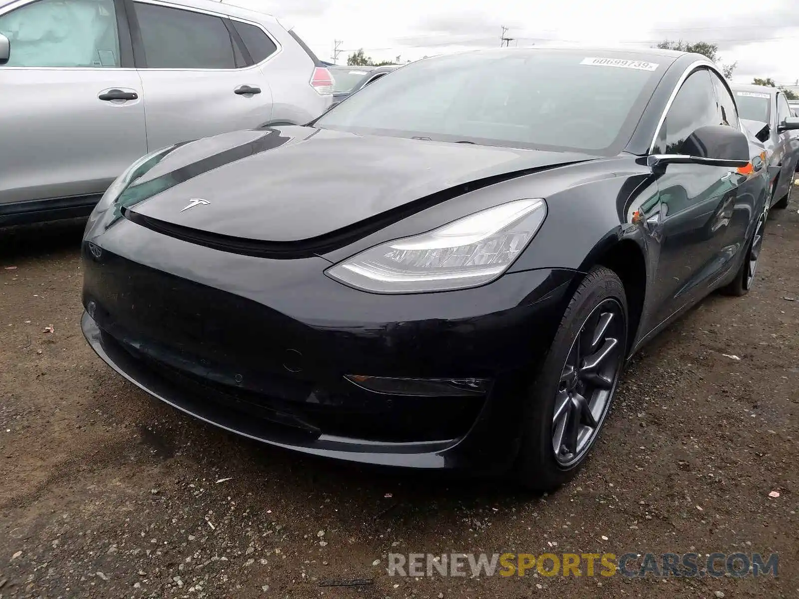 2 Photograph of a damaged car 5YJ3E1EAXKF306858 TESLA MODEL 3 2019