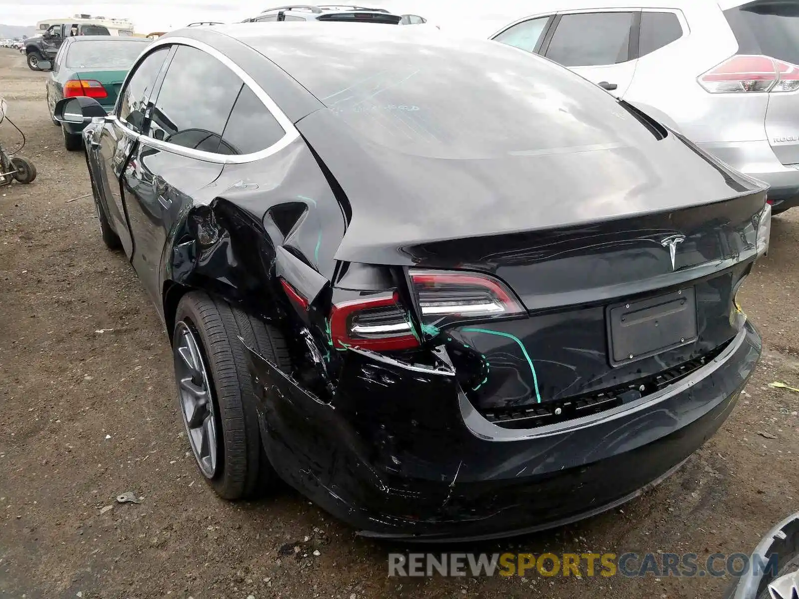 3 Photograph of a damaged car 5YJ3E1EAXKF306858 TESLA MODEL 3 2019