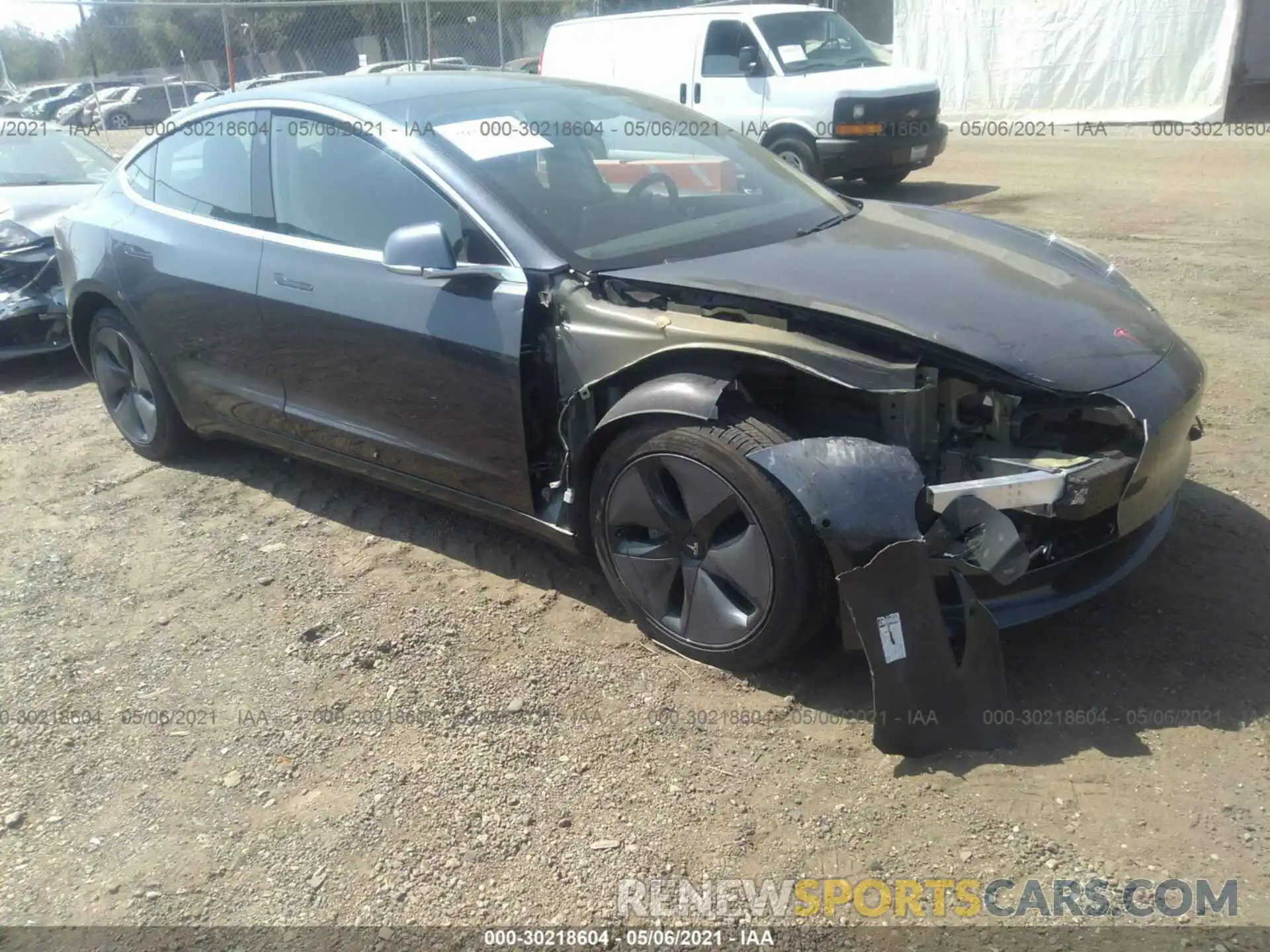 1 Photograph of a damaged car 5YJ3E1EAXKF307458 TESLA MODEL 3 2019