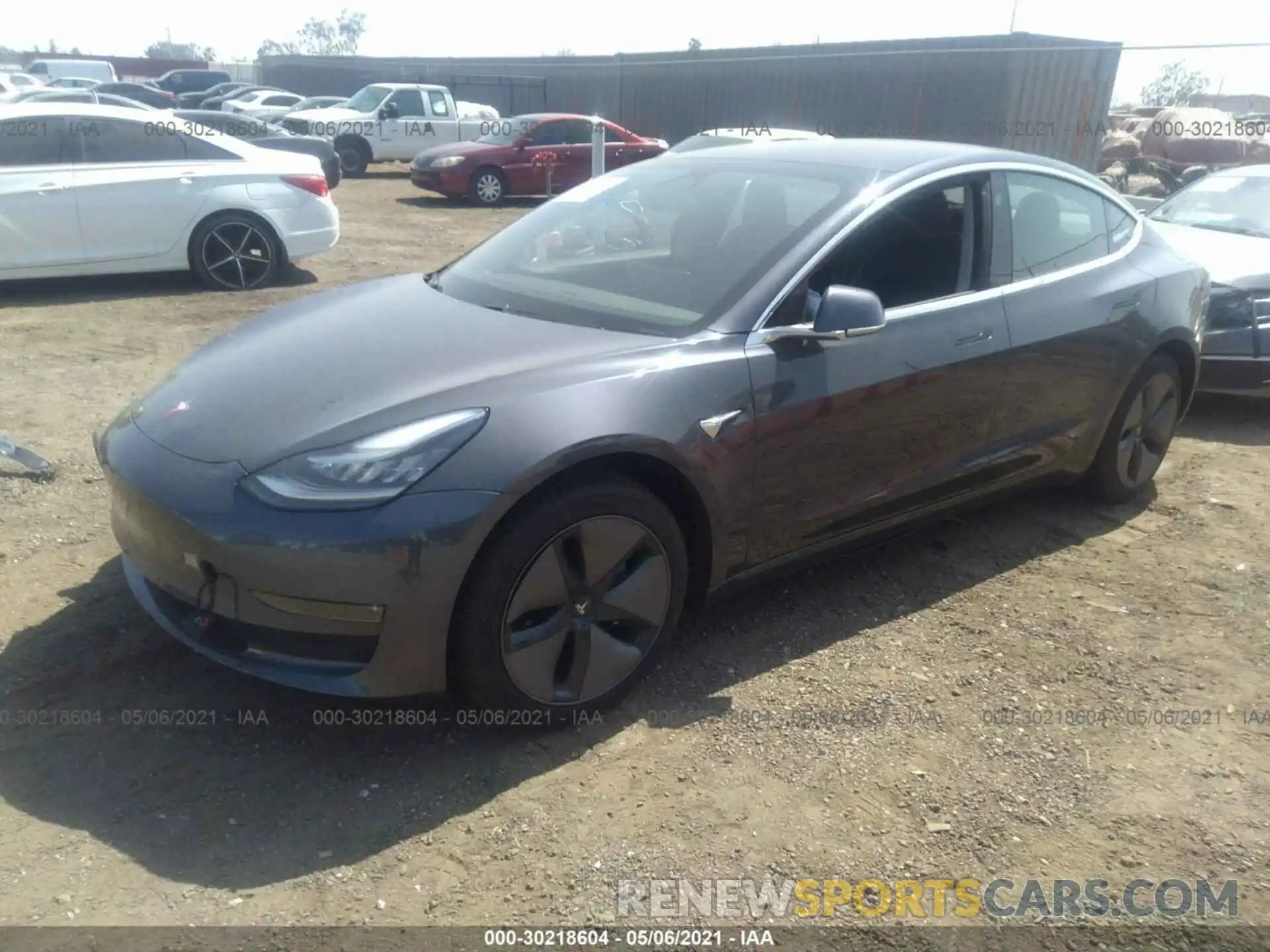 2 Photograph of a damaged car 5YJ3E1EAXKF307458 TESLA MODEL 3 2019