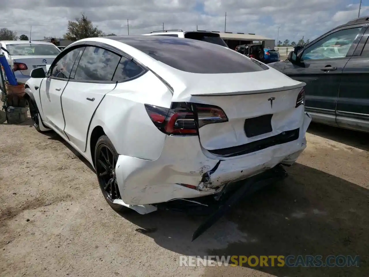 3 Photograph of a damaged car 5YJ3E1EAXKF309761 TESLA MODEL 3 2019