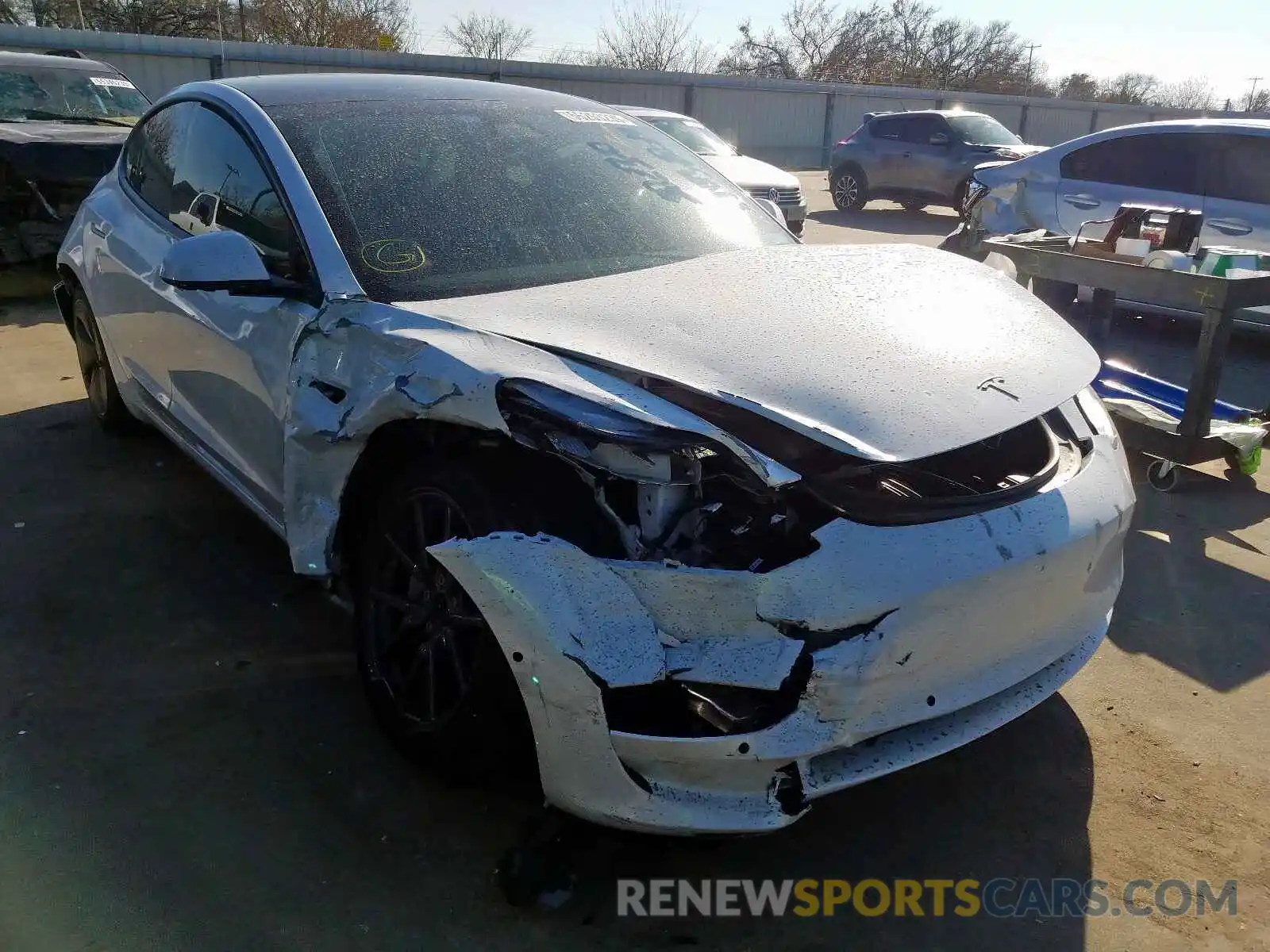 1 Photograph of a damaged car 5YJ3E1EAXKF309856 TESLA MODEL 3 2019