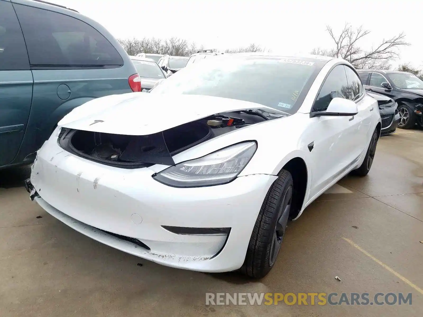 2 Photograph of a damaged car 5YJ3E1EAXKF309856 TESLA MODEL 3 2019