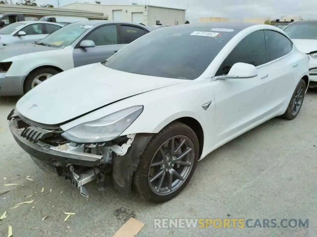 2 Photograph of a damaged car 5YJ3E1EAXKF309923 TESLA MODEL 3 2019