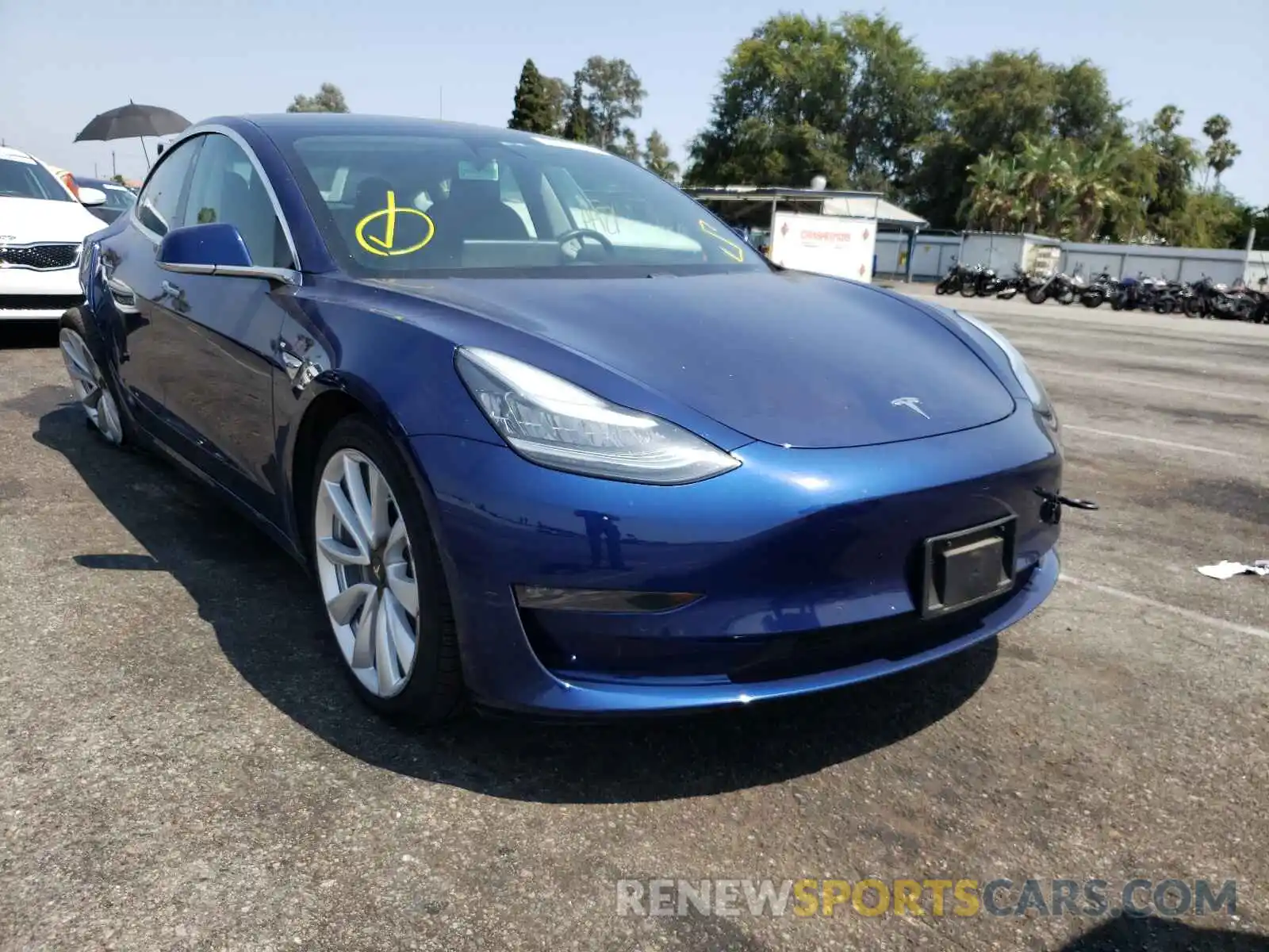 1 Photograph of a damaged car 5YJ3E1EAXKF311624 TESLA MODEL 3 2019