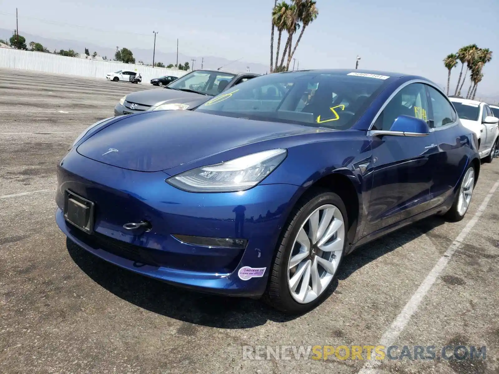 2 Photograph of a damaged car 5YJ3E1EAXKF311624 TESLA MODEL 3 2019