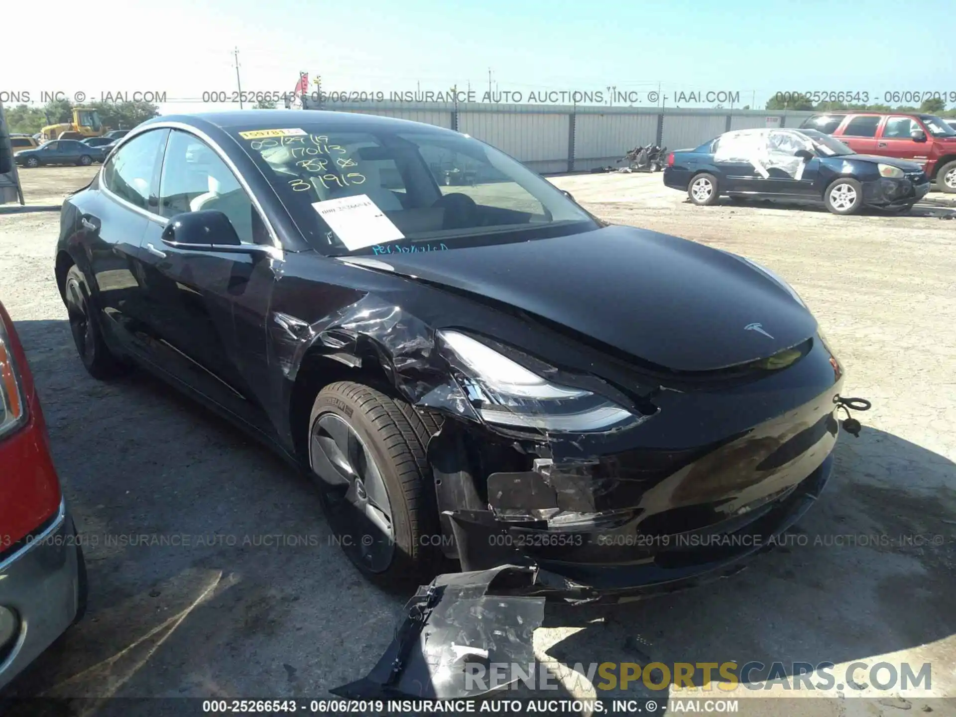 1 Photograph of a damaged car 5YJ3E1EAXKF311915 TESLA MODEL 3 2019