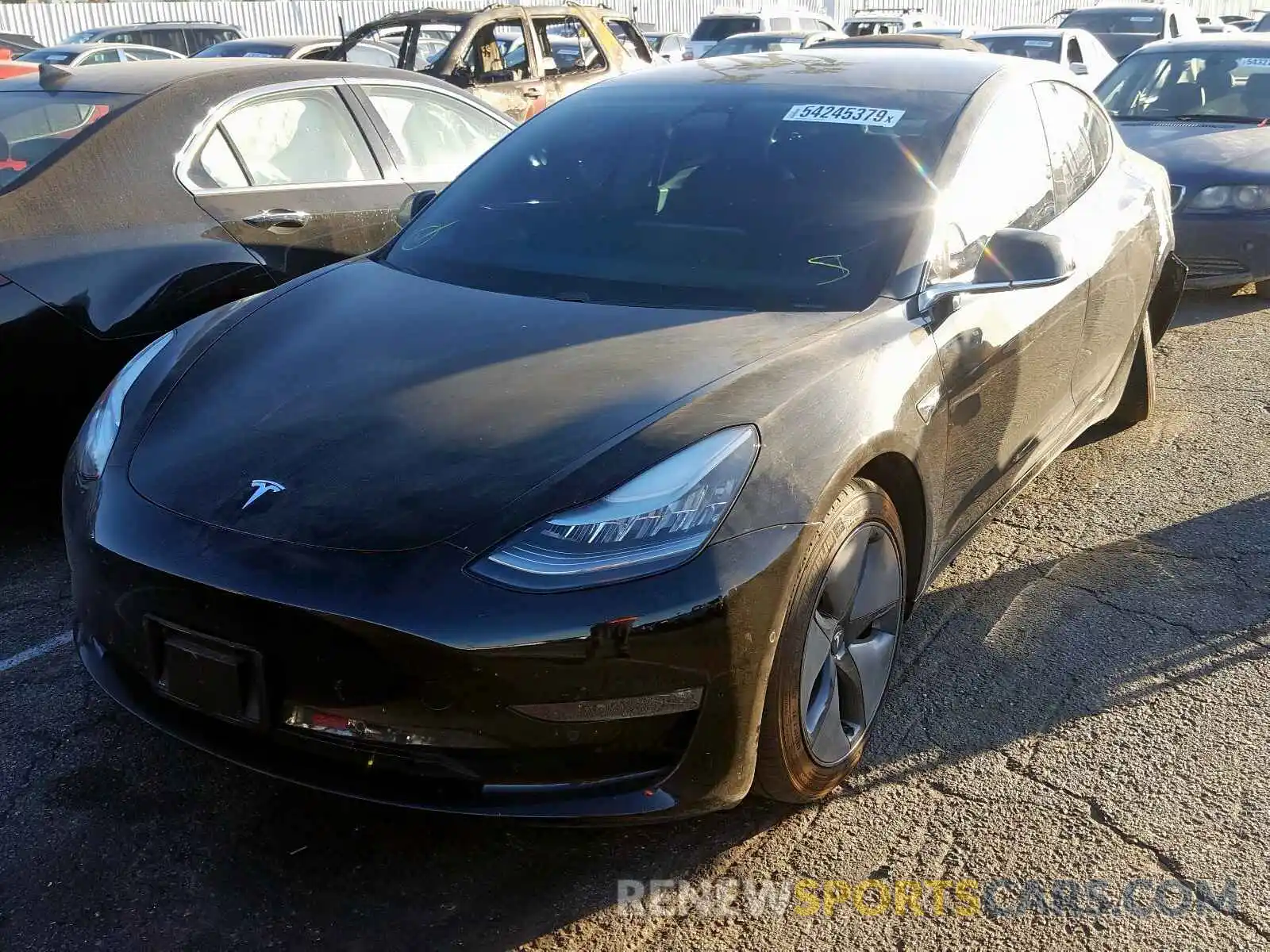 2 Photograph of a damaged car 5YJ3E1EAXKF316760 TESLA MODEL 3 2019