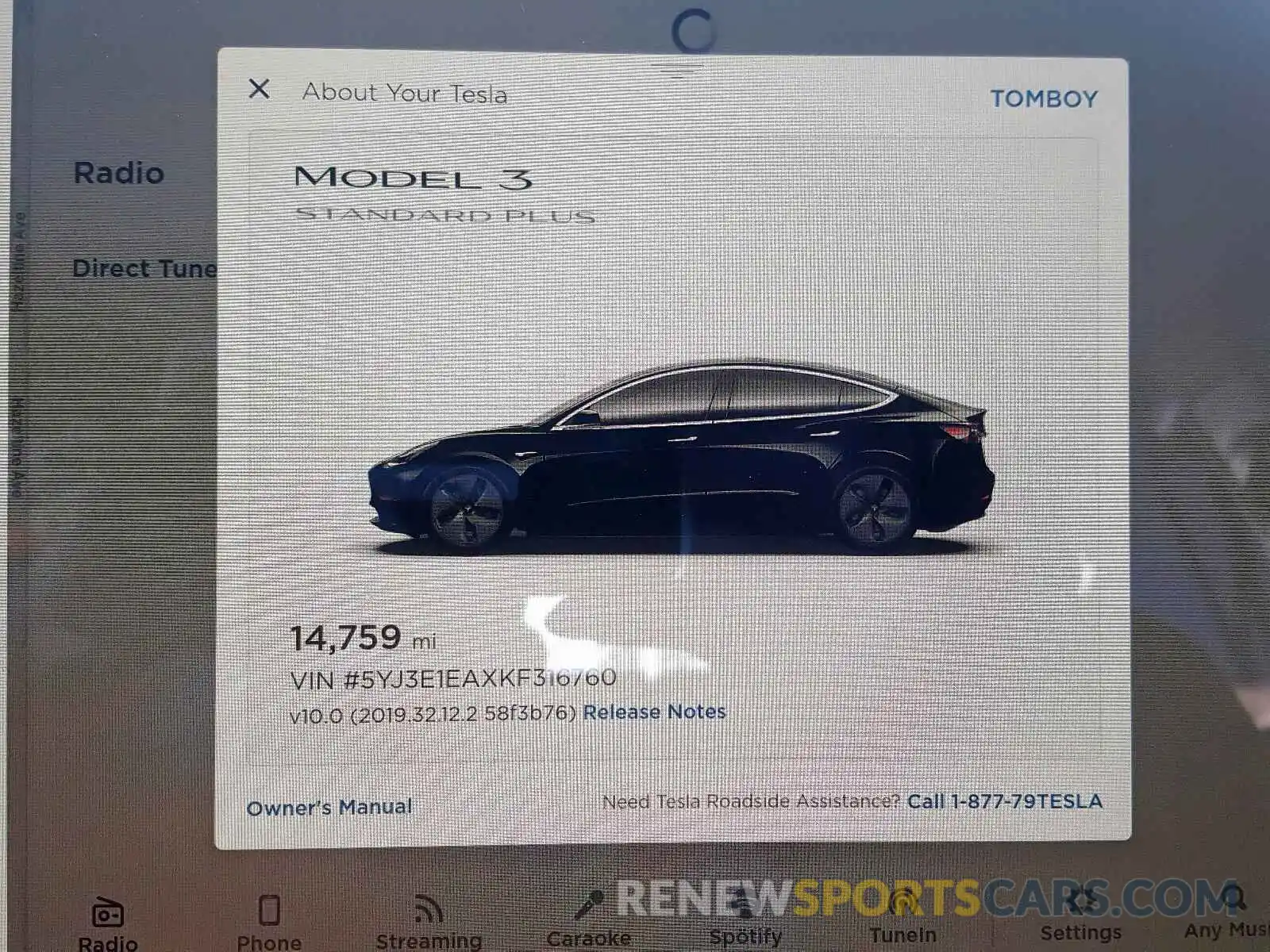 8 Photograph of a damaged car 5YJ3E1EAXKF316760 TESLA MODEL 3 2019