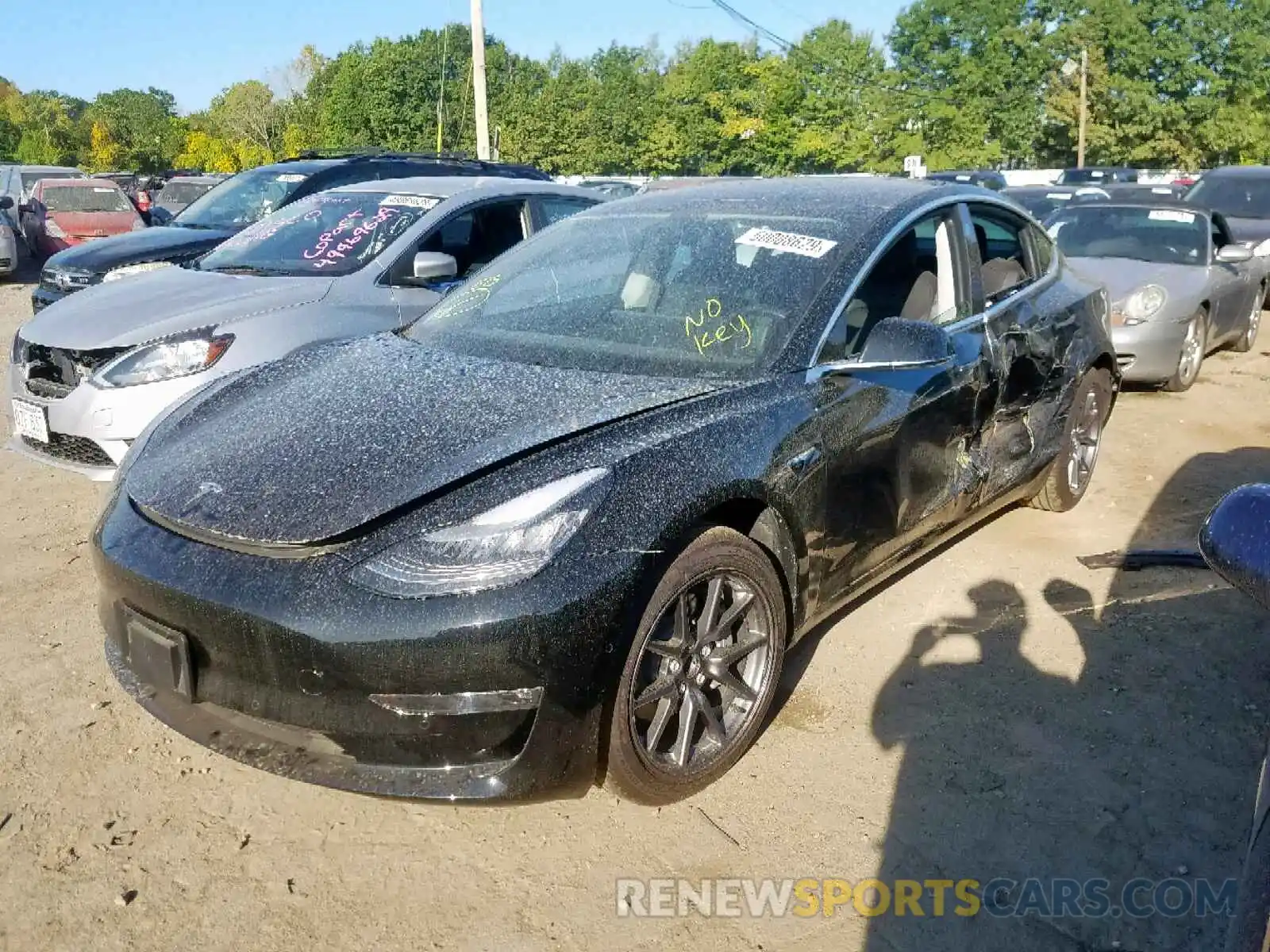 2 Photograph of a damaged car 5YJ3E1EAXKF317004 TESLA MODEL 3 2019