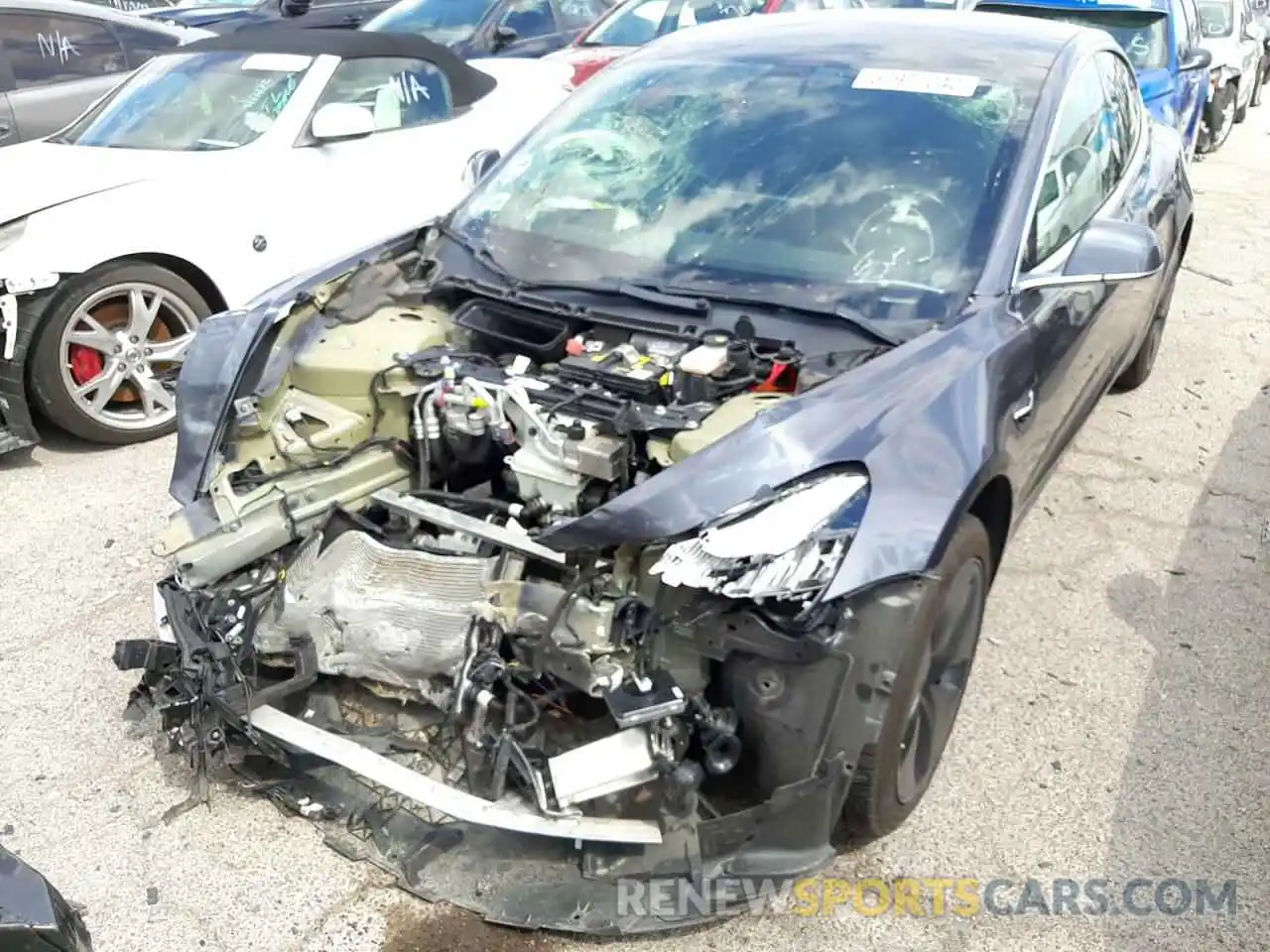 2 Photograph of a damaged car 5YJ3E1EAXKF317178 TESLA MODEL 3 2019